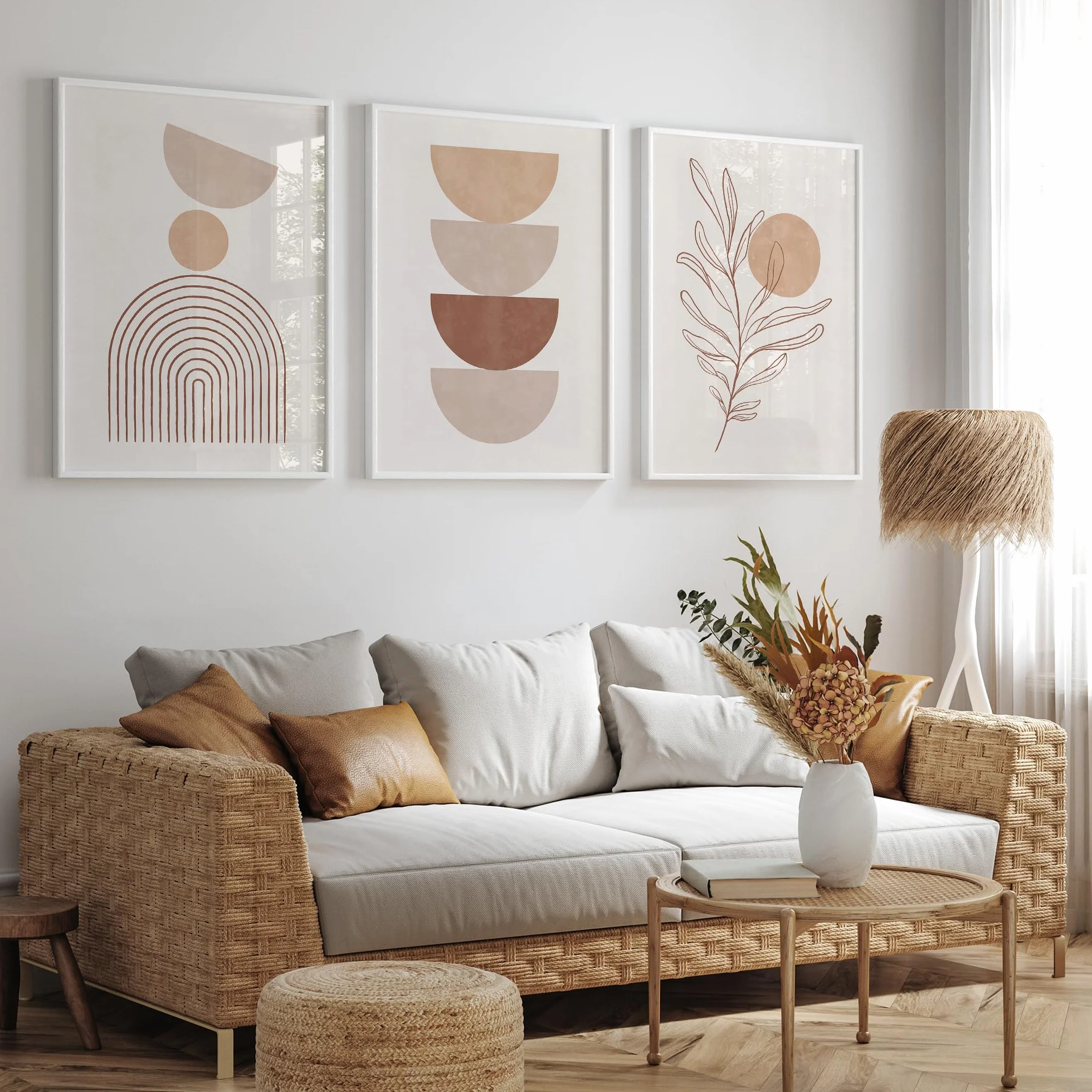 OHBIMA® Set Di Poster Da Parete quadri moderni soggiorno decorazioni camera da letto quadro astratto moderno stampe moderne wall art elegante arte astratta contemporanea (Senza Cornice – 50x70cm)