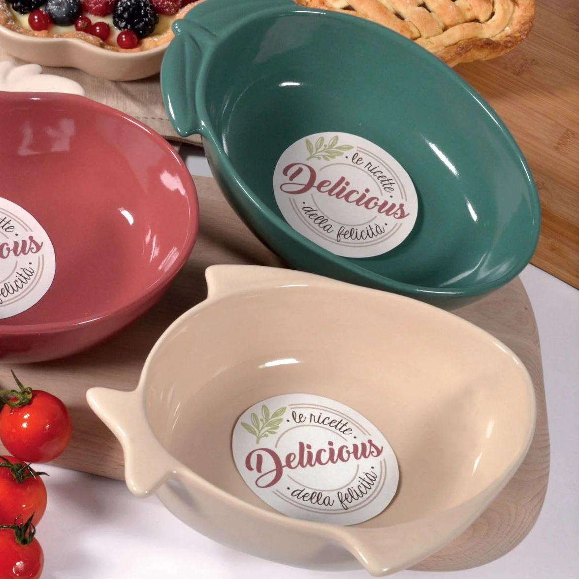 WALD Set 2 Pirofile monoporzione in Kergrès – Argilla ceramica ad alta resistenza per forno – Ideali per cucina e servizio a tavola (Cuore Tortora)