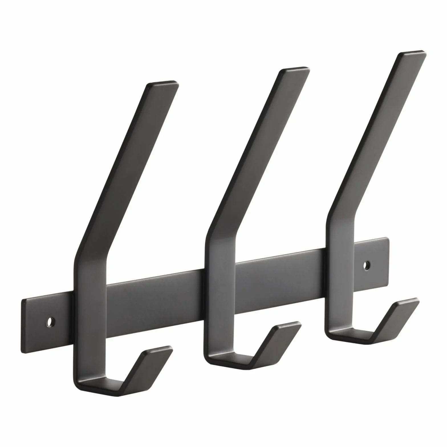 SOTECH Blackline ALBA Binario di aggancio 257 mm 3 ganci nero verniciato a polvere Appendiabiti da parete