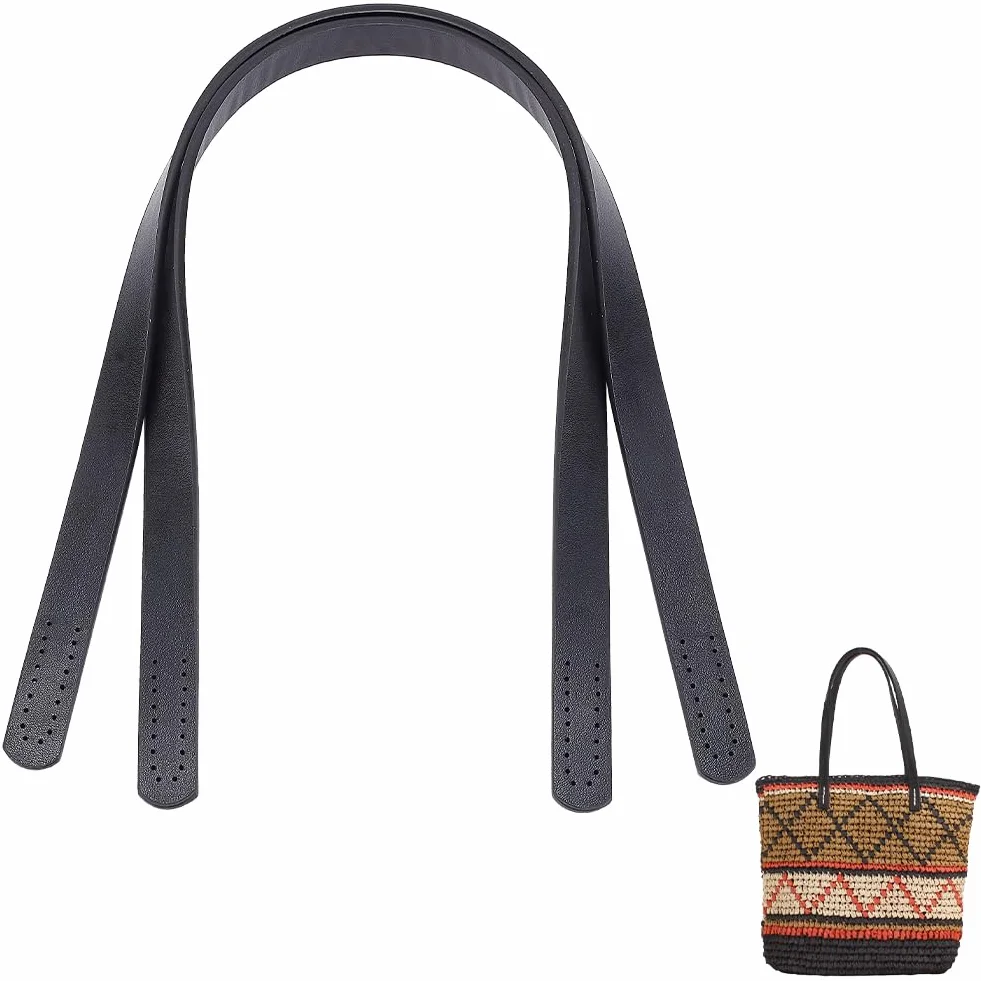 PH PandaHall Manici per Borsa in Pelle 64cm Nero Cinturino Ricambio Accessori