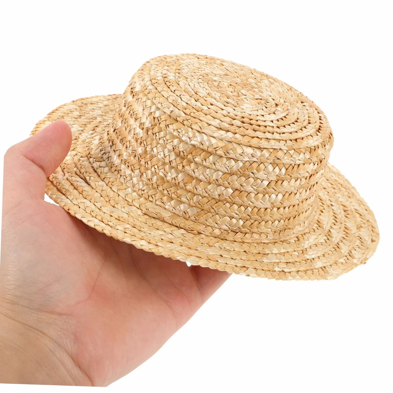 Mini Cappello per Accessorio Artigianale Decorativo Cappellino Rotondo Fatto Mano per Mini Doll