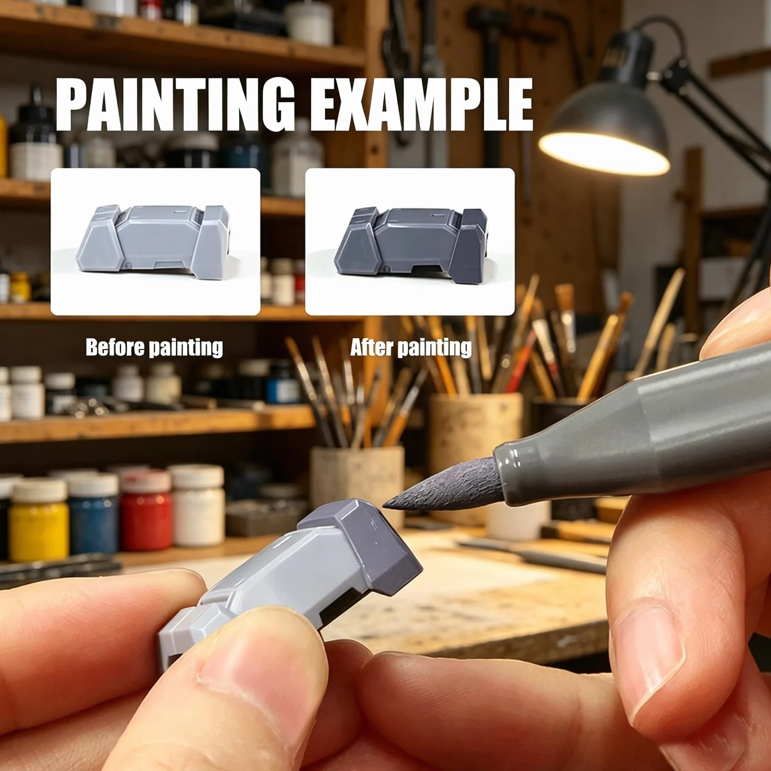 Set di 26 pennarelli per modellismo, inclusi gomme da cancellare, penne, matite per pittura in miniatura, artigianato e costruzione di pennarelli ABS