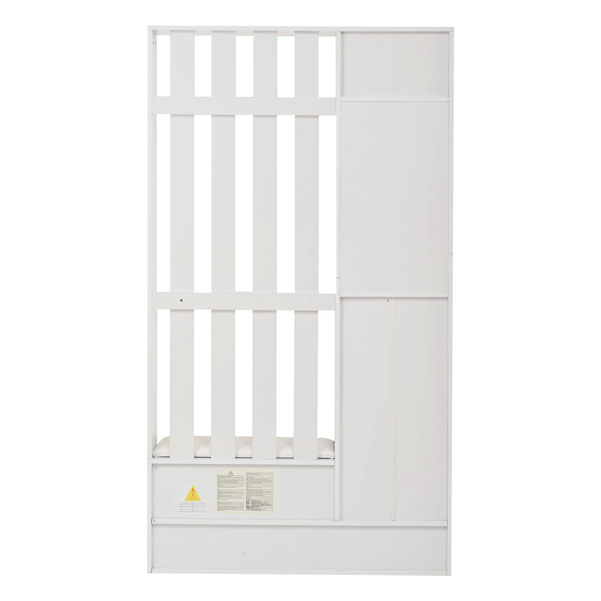 100 x 30 x 180 cm, 6 in 1, con 8 ganci, protezione antiribaltamento, appendiabiti compatto con cassetti e armadi, larghezza 100 cm, colore: bianco