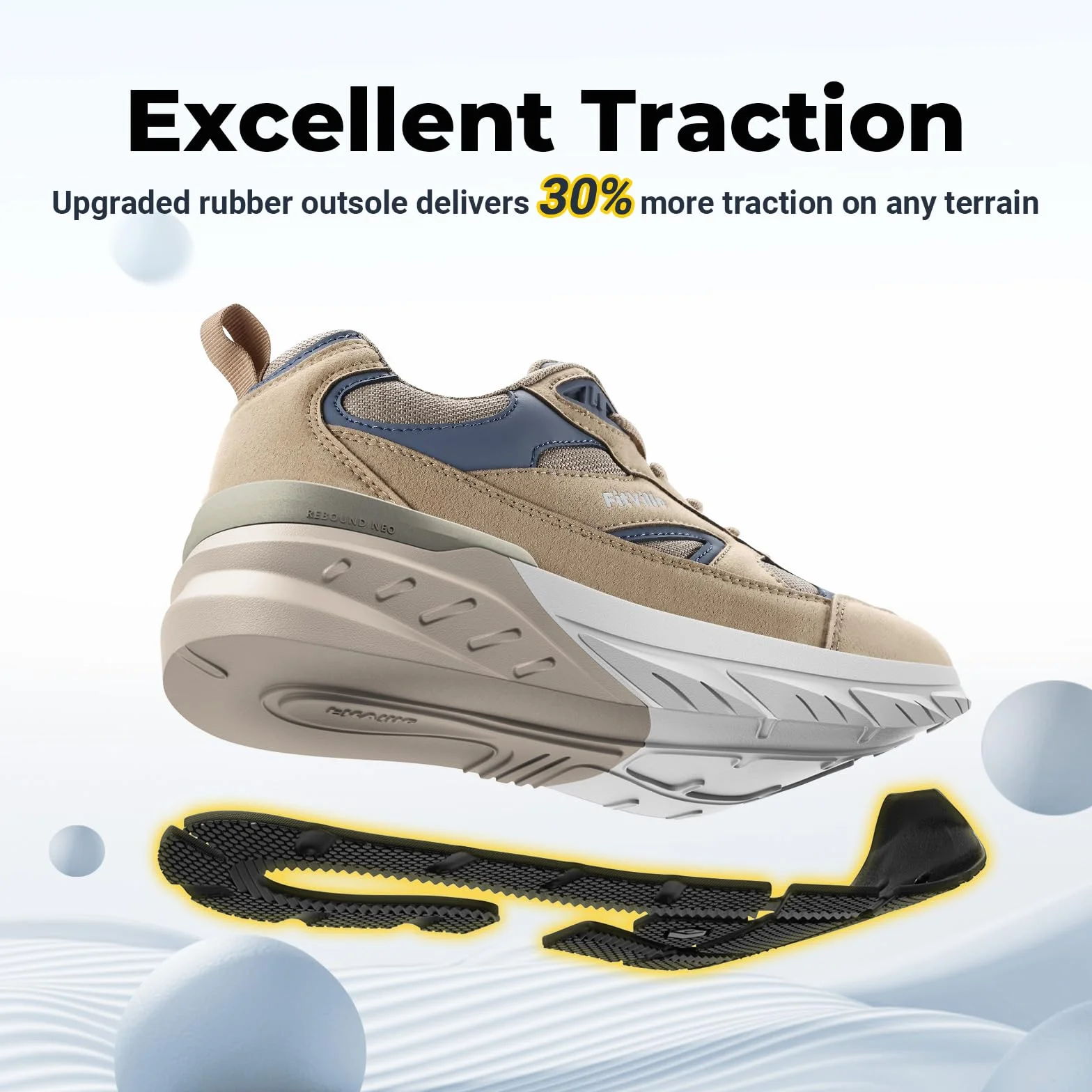 FitVille Extra Large Scarpe Sportive Uomo Sneakers Running Piedi Larghi Antiscivolo Traspiranti Jogging Camminare