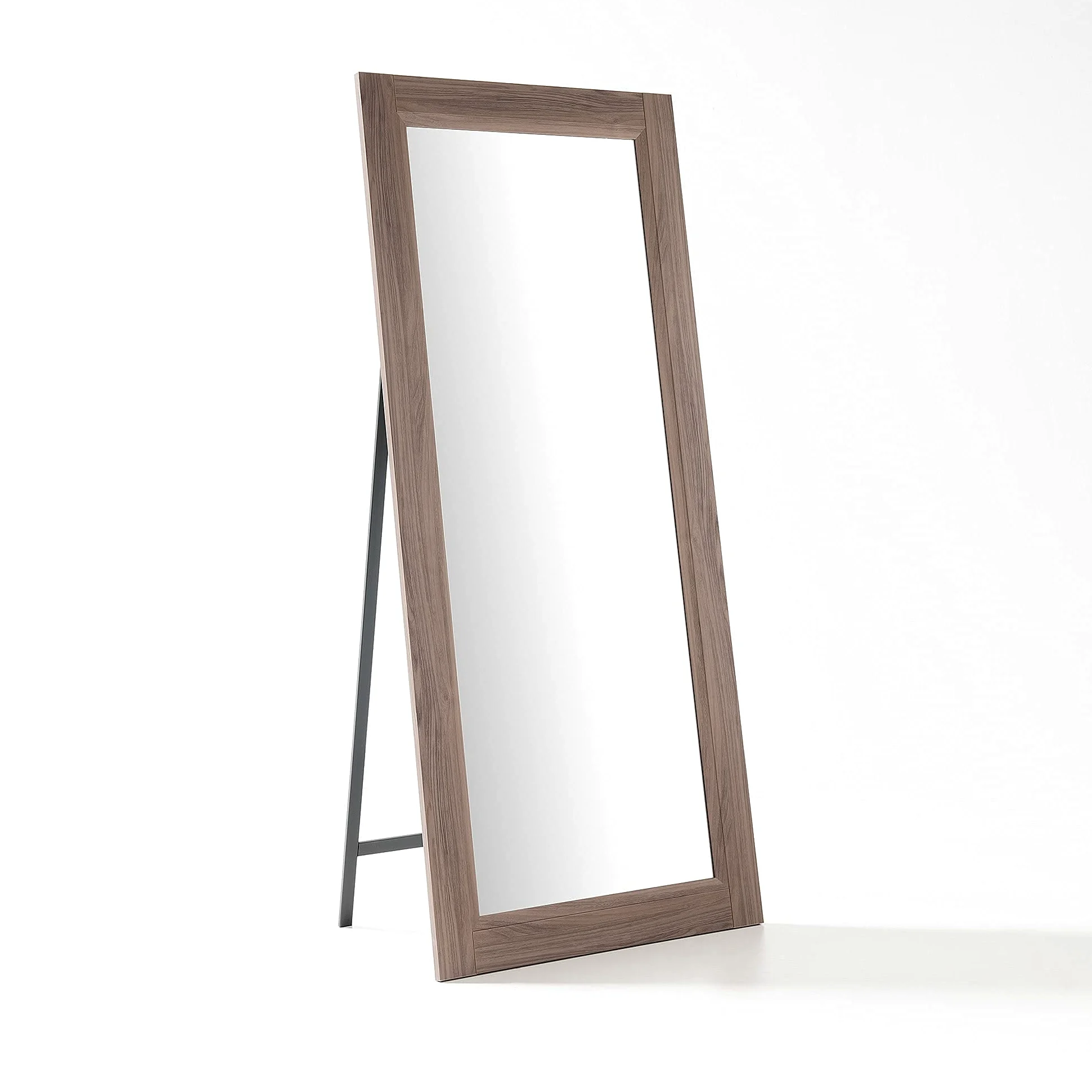 ARHome Specchiera da Terra con Staffa Classic, 180 x 78, Noce, Specchio figura intera, Made in Italy