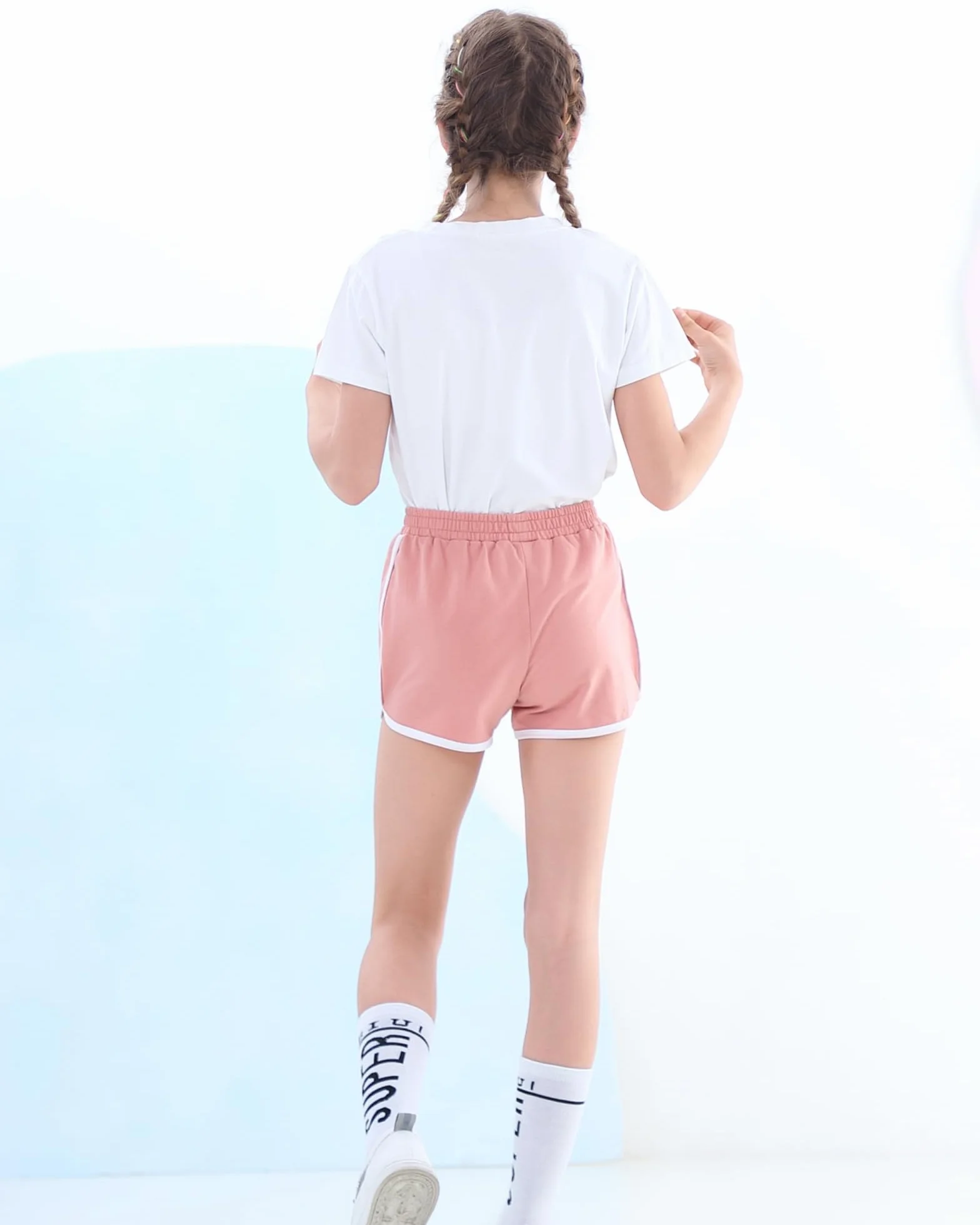 Pantaloncini da Ginnastica per Ragazze, Sportivi Estivi con Coulisse per Bambini