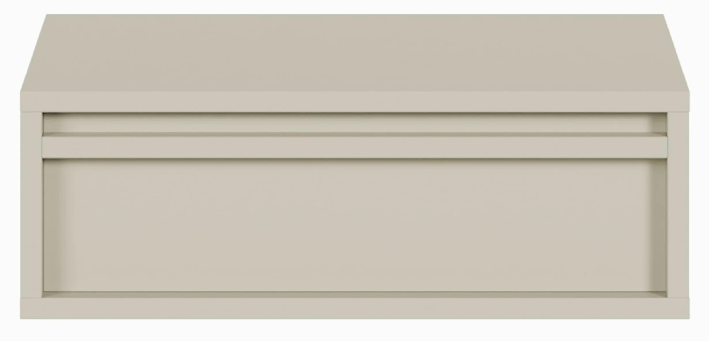 Selsey Comodino Per Camera Da Letto Con Cassetto Comodino Da Notte Sospeso Stile Moderno 50 cm Beige Grigio Evo