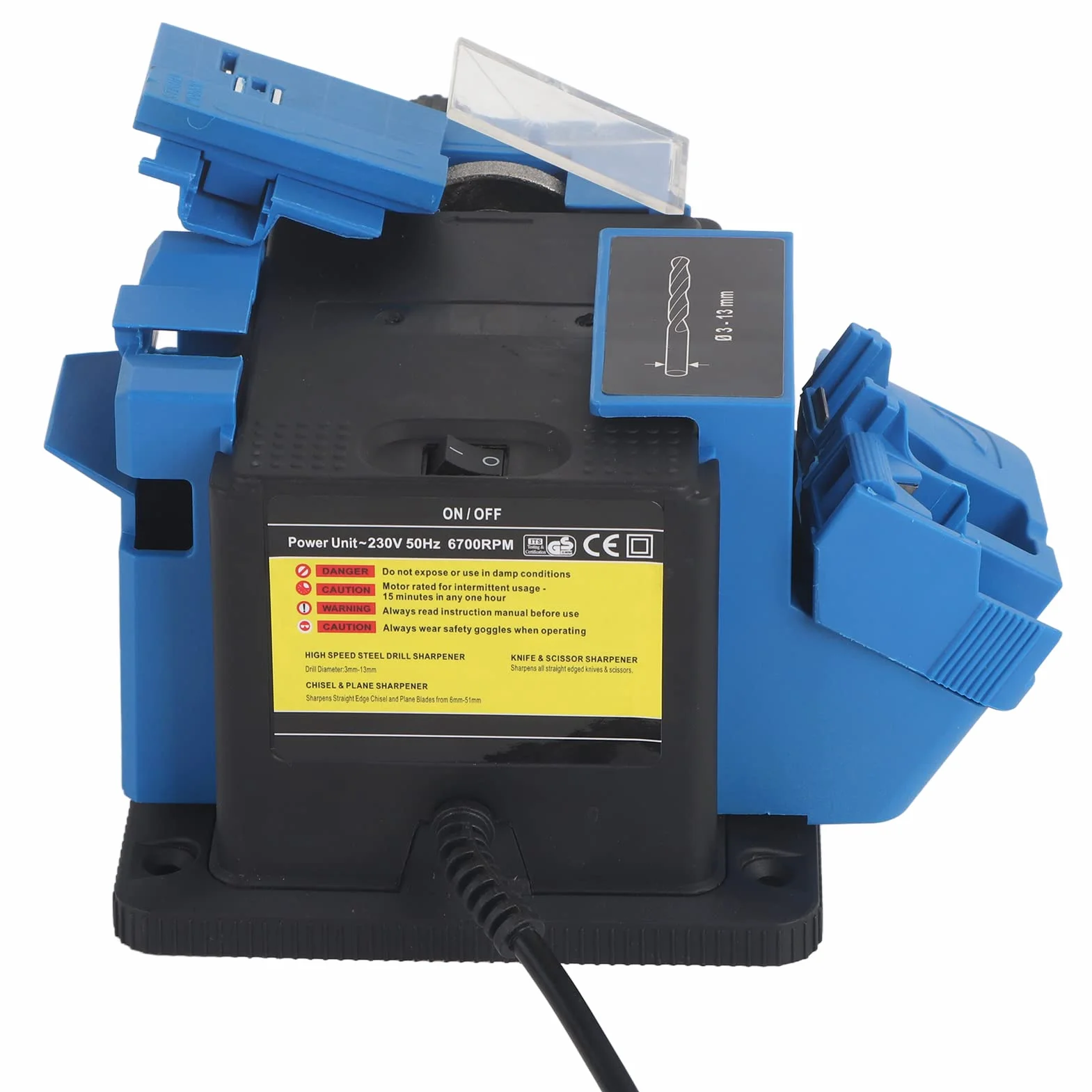 Affilatrice per Punte Trapano 65W Macchina per Affilare 15-50mm Utensili Rotanti