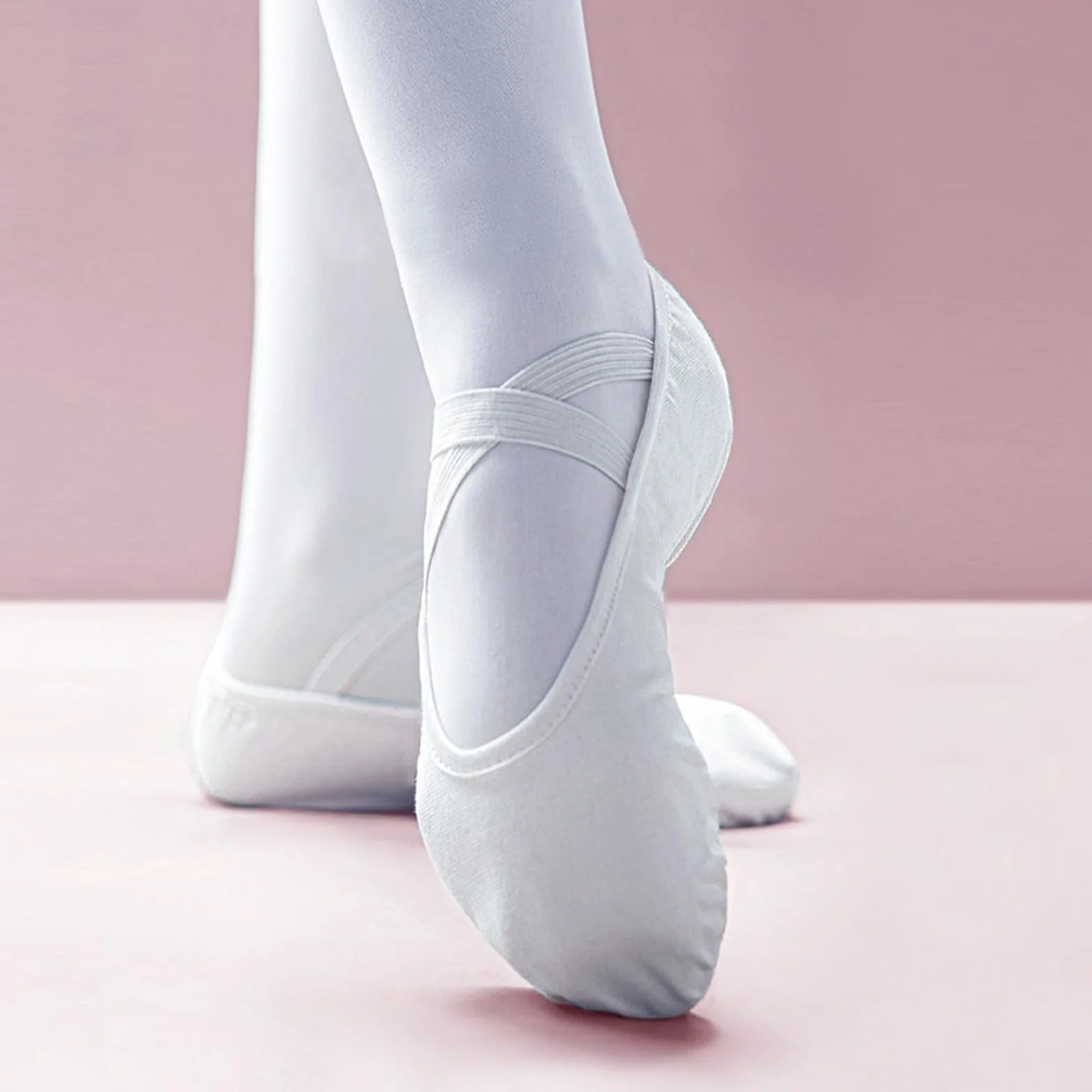 Scarpe Danza Classica Tela Mezze Punta Suola Spezzata per Bambini Ragazze Donna
