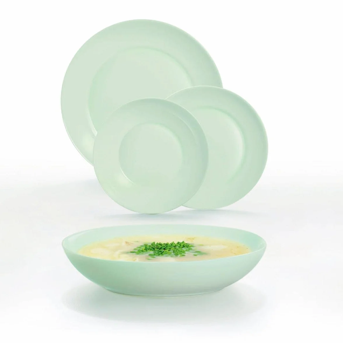 Luminarc Apy Paradise Set da tavola opale 18 pezzi 6 persone impilabile microonde frigorifero