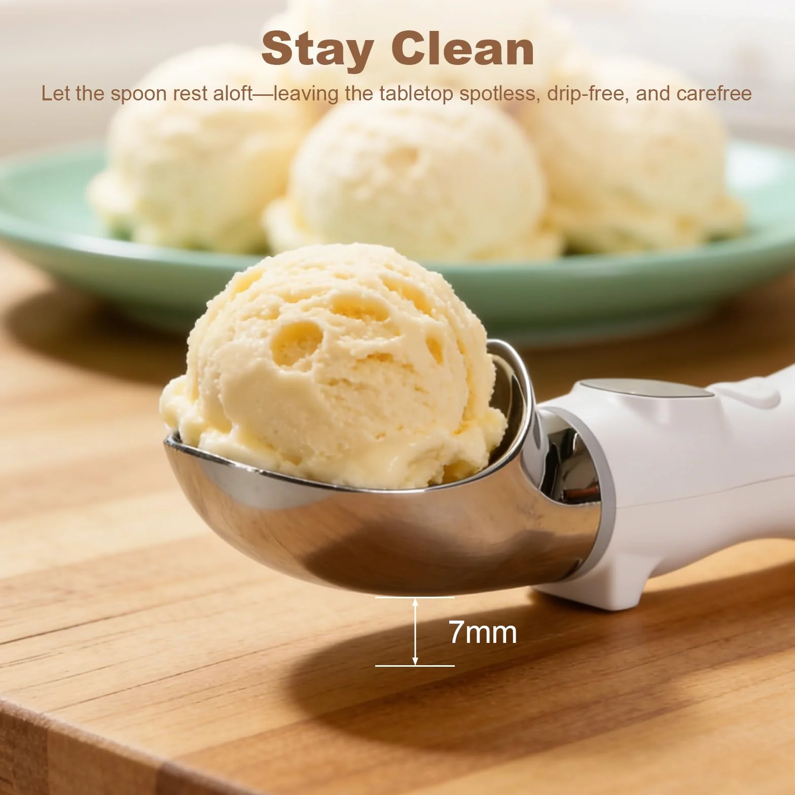 Paletta per gelato riscaldata ricaricabile 4000 mAh IP67 con display LED