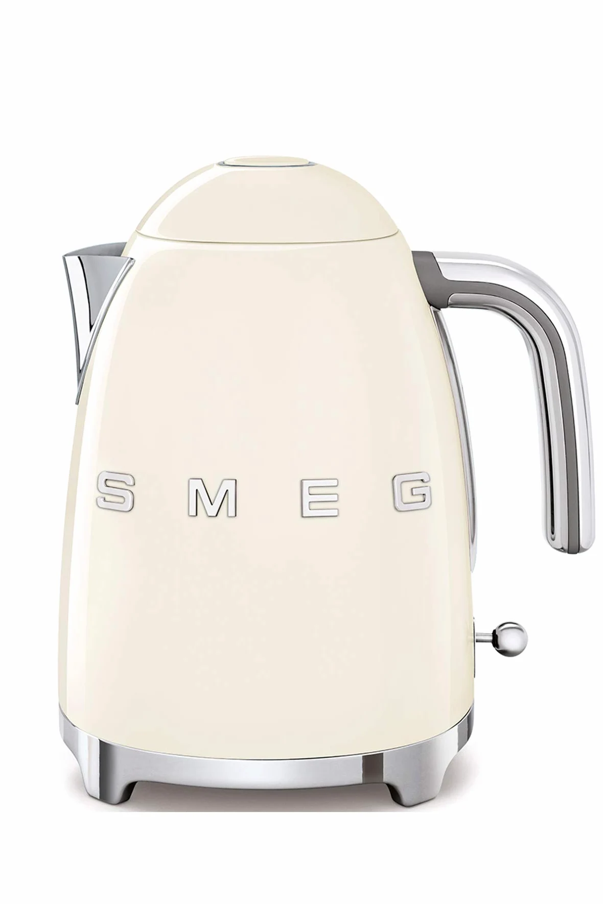 Smeg, Bollitore Elettrico KLF03CREU 1,7 L, Filtro Anticalcare Lavabile, Autospegnimento di Sicurezza, Indicatore Livello di Acqua, Base Antiscivolo e Avvolgicavo Integrato, Potenza 2400W, Panna