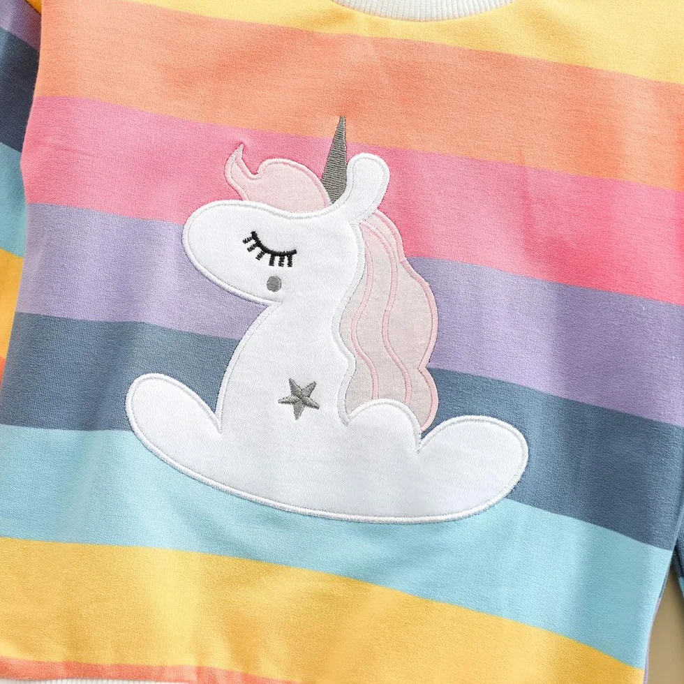 Felpa Ragazza Bambina Sweatshirts Pullover Maniche Lunghe Scollo Rotondo 1-7 Anni