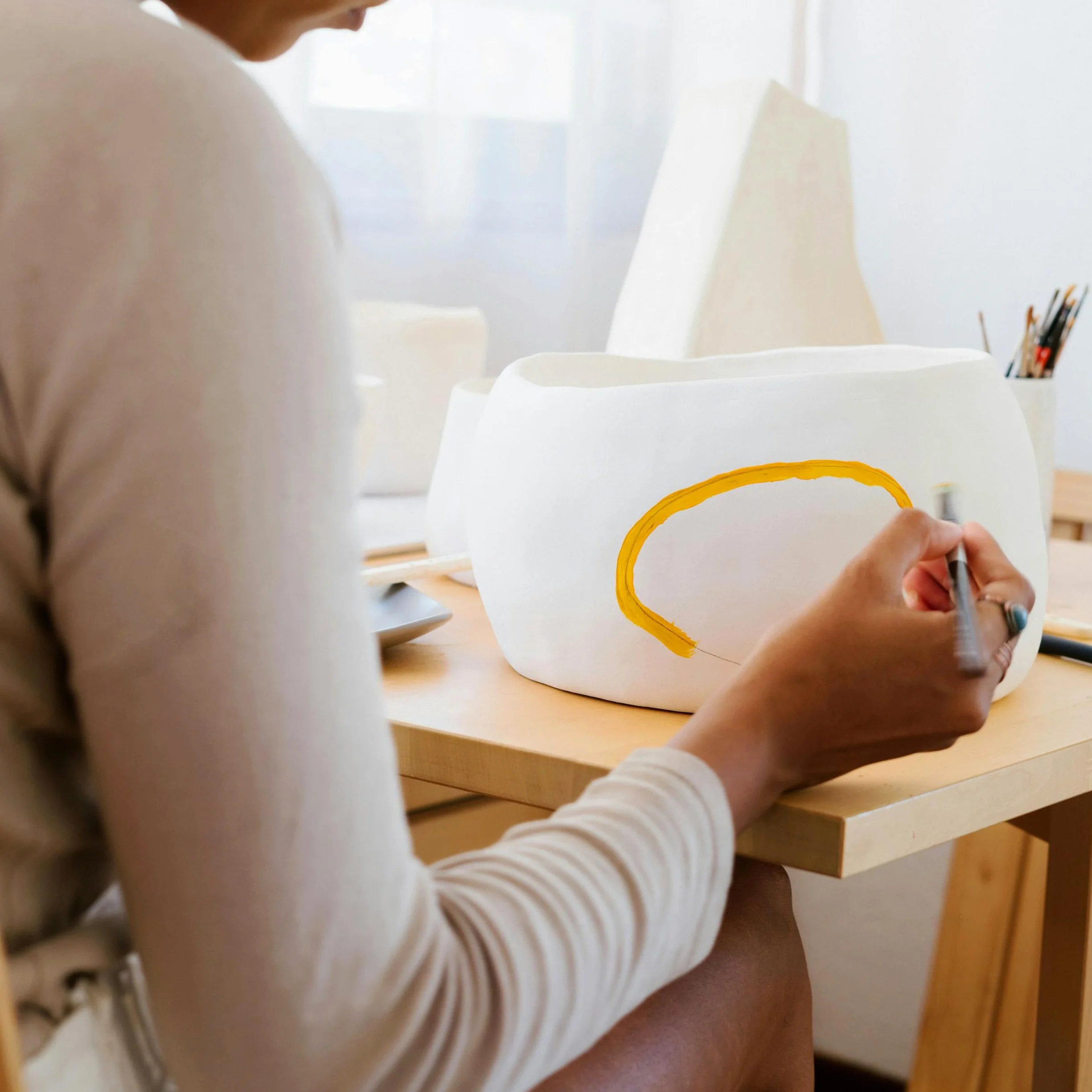Kit ceramica: strumenti modellare, colori acrilici, guida rapida fai da te famiglia