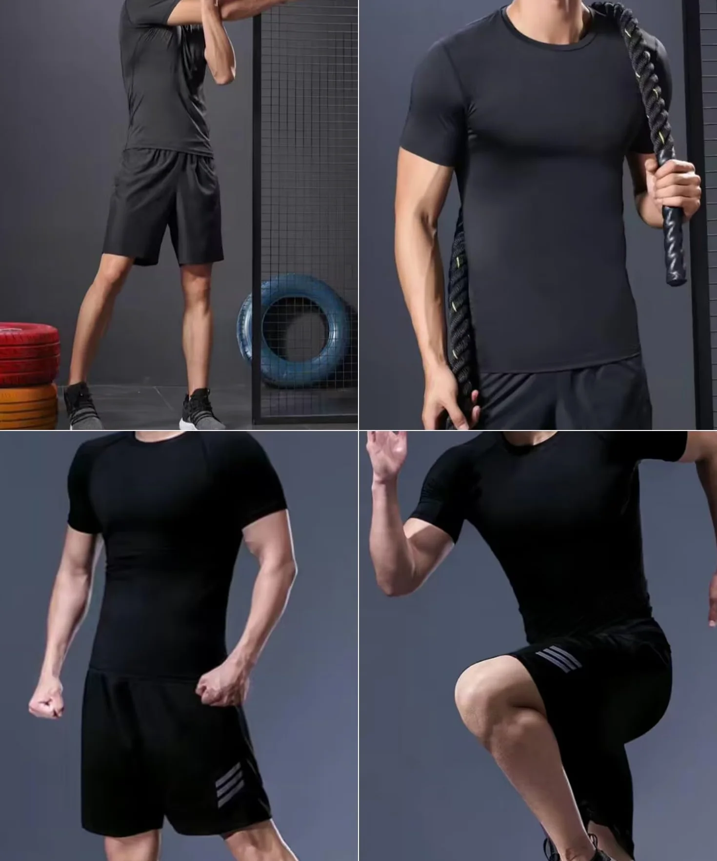 Maglietta Compressione Uomo Maglia Manica Corta,Camicia per Allenamento Correre Ciclismo Traspirante Rapida Asciugatura Sports Top,per Palestra Sportiva