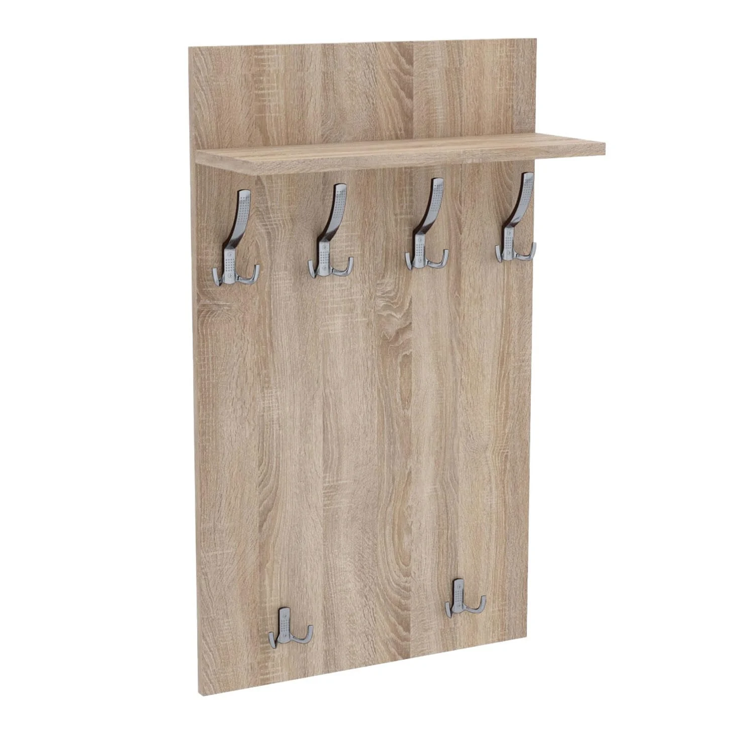 AKKE Maxi Appendiabiti Ingresso Moderno da Parete Muro Guardaroba 120cm x 60cm Sonoma/Chr.