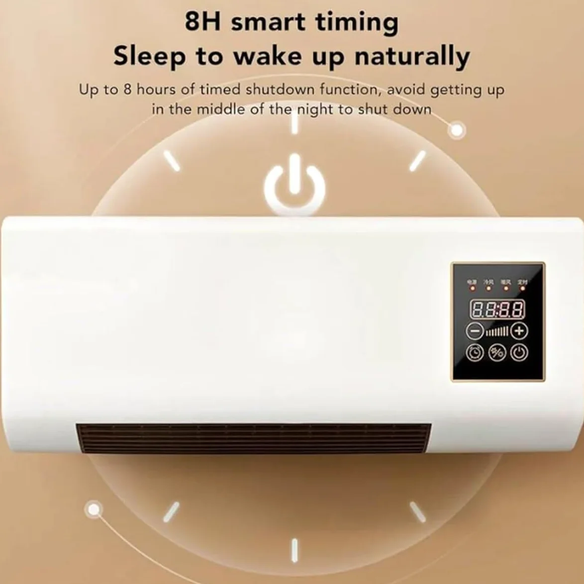 Aria condizionata, ventilatore da parete, 2000 W | Riscaldamento e raffreddamento 2 in 1, senza unità esterna, installazione semplice, telecomando