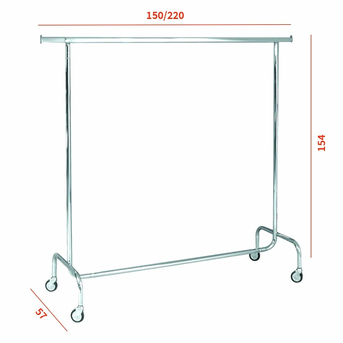 Stender Appendiabiti Cromato con Ruote kg120