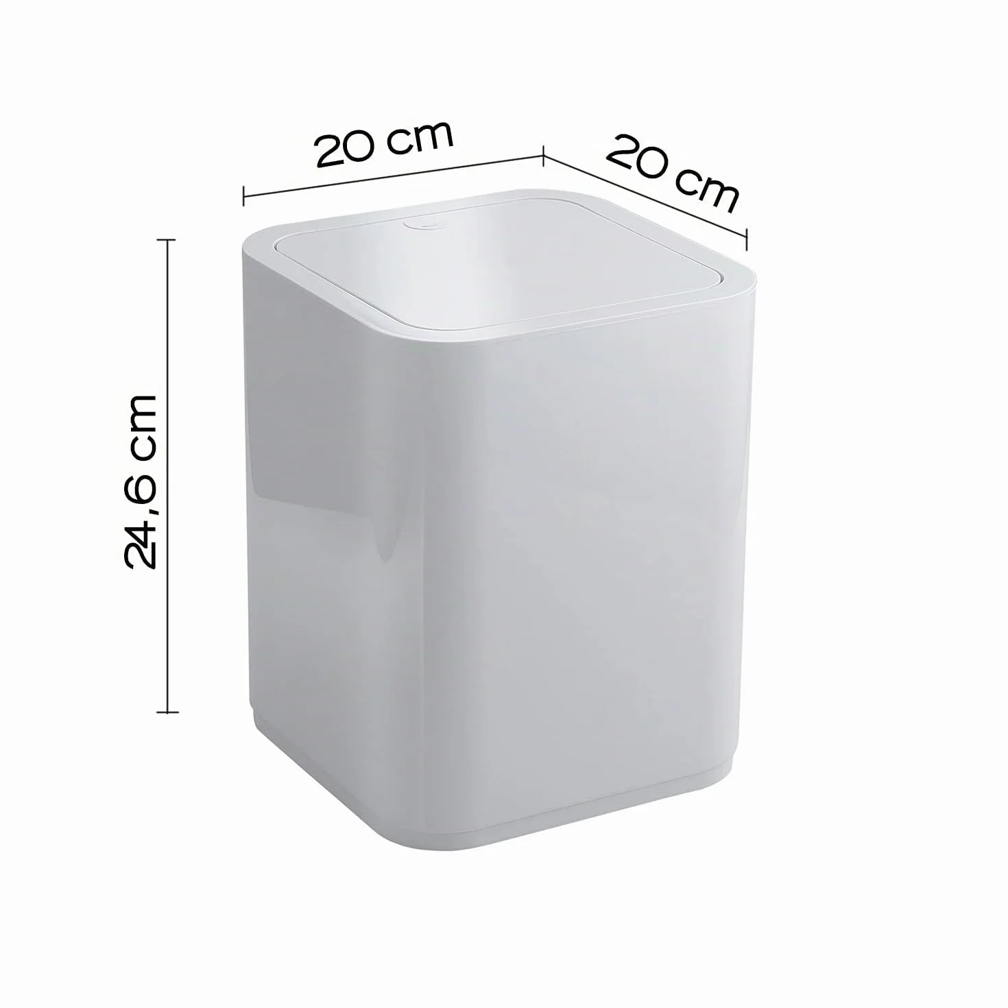 Gedy G-Seventy Gettacarta Pattumiera bagno resine termoplastiche Bianca Matteo Thun 24,6x20x20 cm 0,47 kg