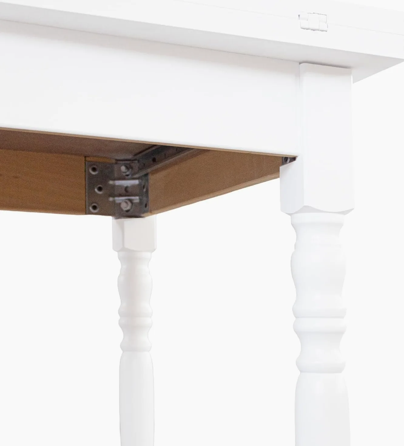 Vicentini arreda TAVOLO IN LEGNO ALLUNGABILE A LIBRO GAMBE TORNITE SHABBY CHIC BIANCO (100x100 (200))