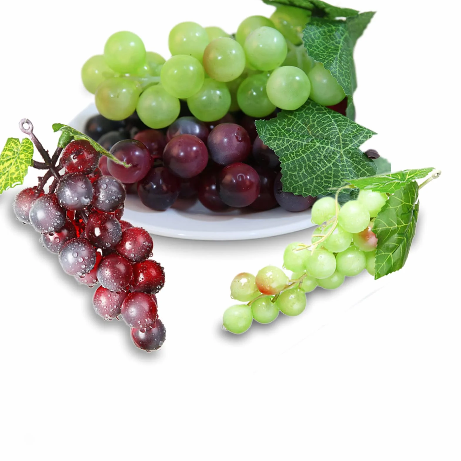 Uva Finta Artificiale 15 Pezzi Decorativi Grappoli per Decorazione Vino