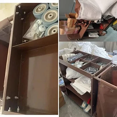 Carrello di Servizio Carrello Portaoggetti per Hotel Carrello per Biancheria Cesto per Biancheria Resistente su Ruote Carrello per Lavanderia Commerciale Carrelli per La Pulizia con Ruote, Salvasp