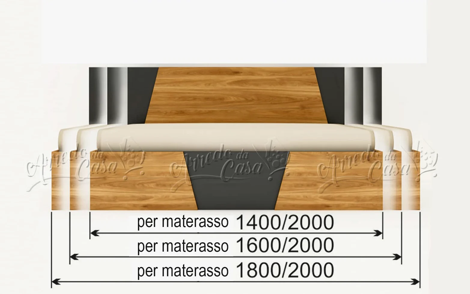 Camera da Letto Matrimoniale Completa Nera e Rovere Scuro con Armadio a 2 Ante Scorrevoli con Specchio Letto Matrimoniale 2 Comodini e 1 Comò CDLU33