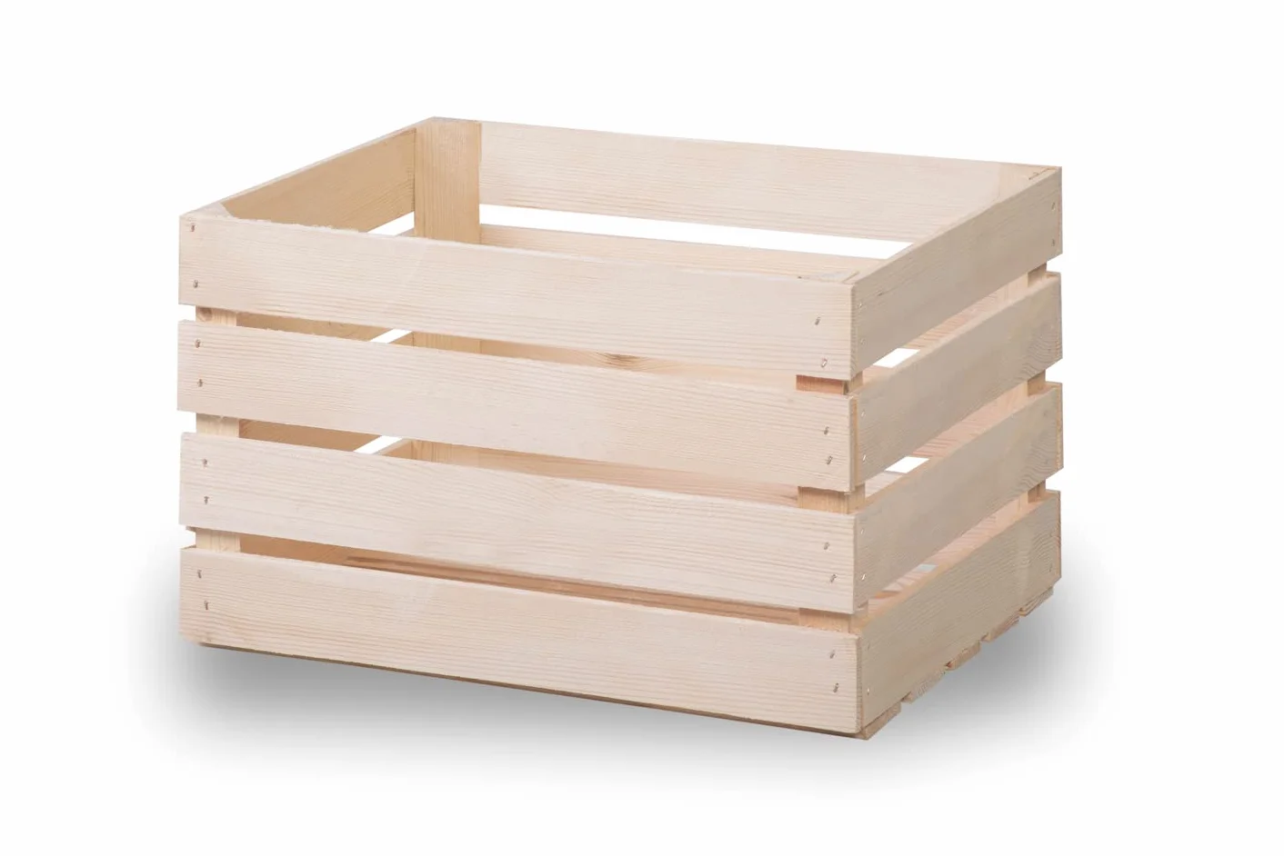 Nuove cassette per frutta in legno naturale, per vino e mele, 50 x 40 x 30 cm