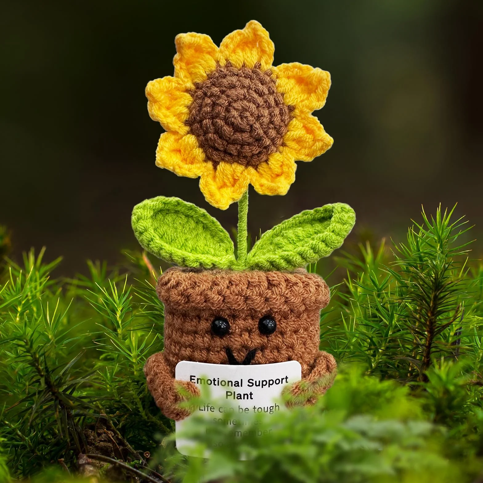 Regalo Girasole Decorazioni da Scrivania Fiori all'Uncinetto Regalo per Lui Lei Compleanno Natale San Valentino