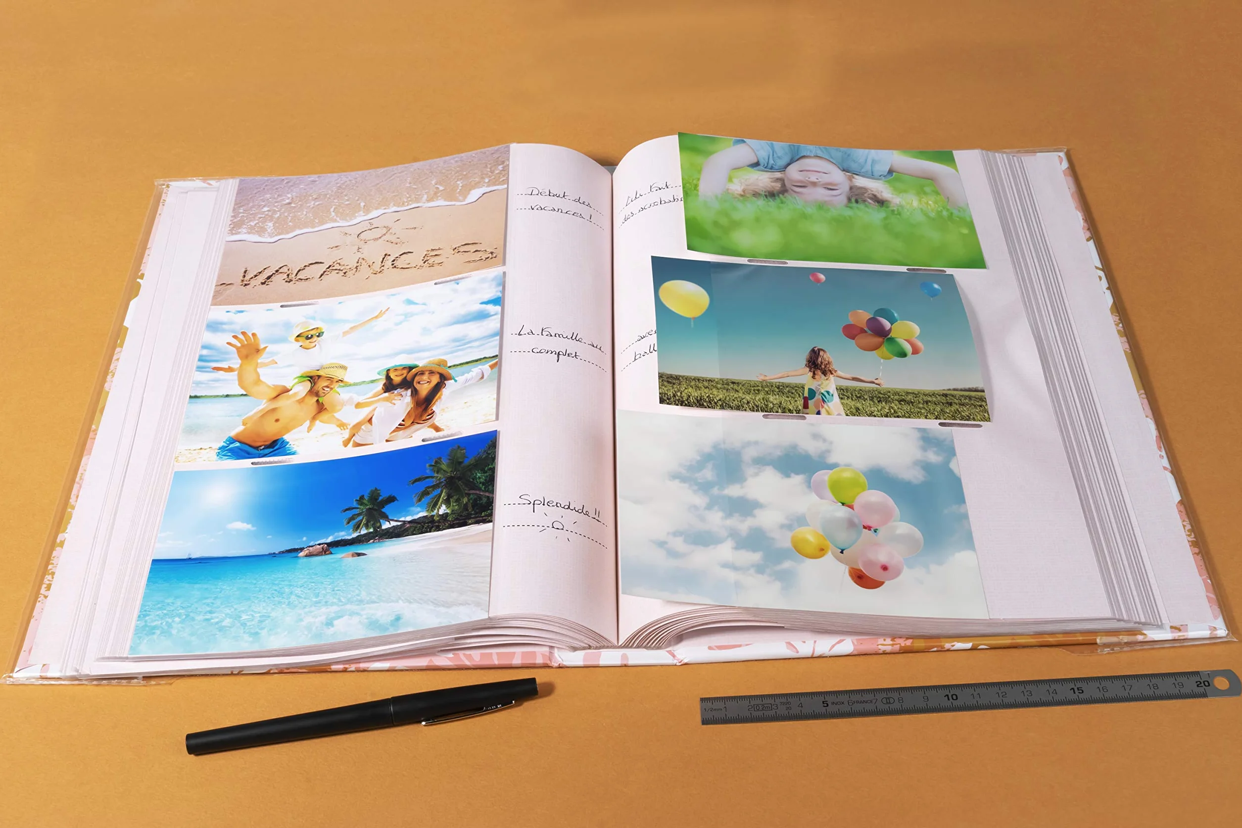 Exacompta - Cod. 62223E - Album foto con tasche PASTEL TROPIC - 300 foto 10x15cm - 100 pagine - Formato 22,5x32,5cm - album stampato con marchio rosa sulla copertina