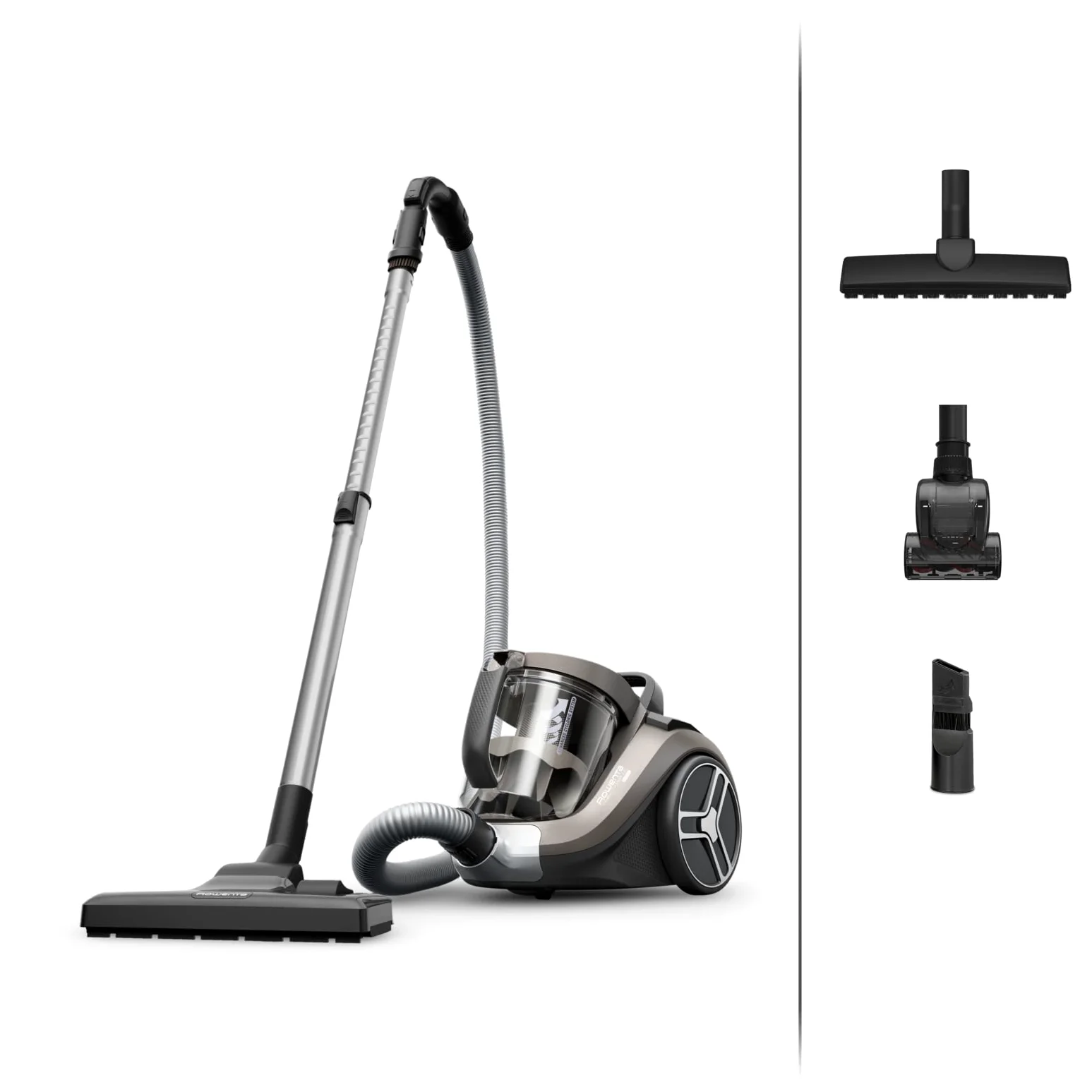 Rowenta Compact Power XXL Aspirapolvere Senza Sacco, Capacità 2.5 Litri, Potenza 900 W, Design Compatto, Sistema di Filtraggio a 3 Livelli, Aspirapolvere Potente, Facile da Pulire, 2 accessori,RO4B50