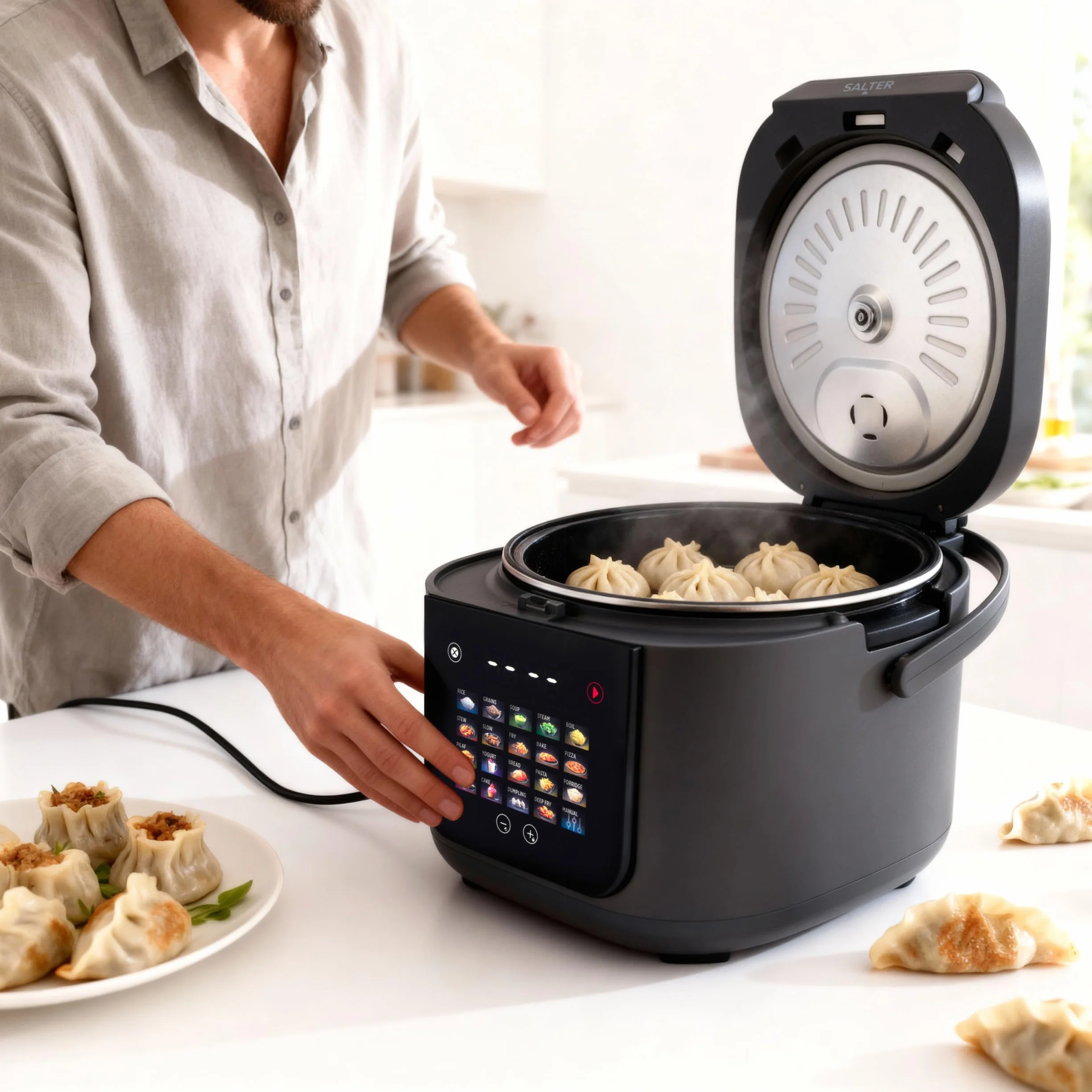 Salter Multicooker 5 Litri 20 Programmi Mantieni Caldo 12 Ore Rivestimento Antiaderente Senza PFAS 860W