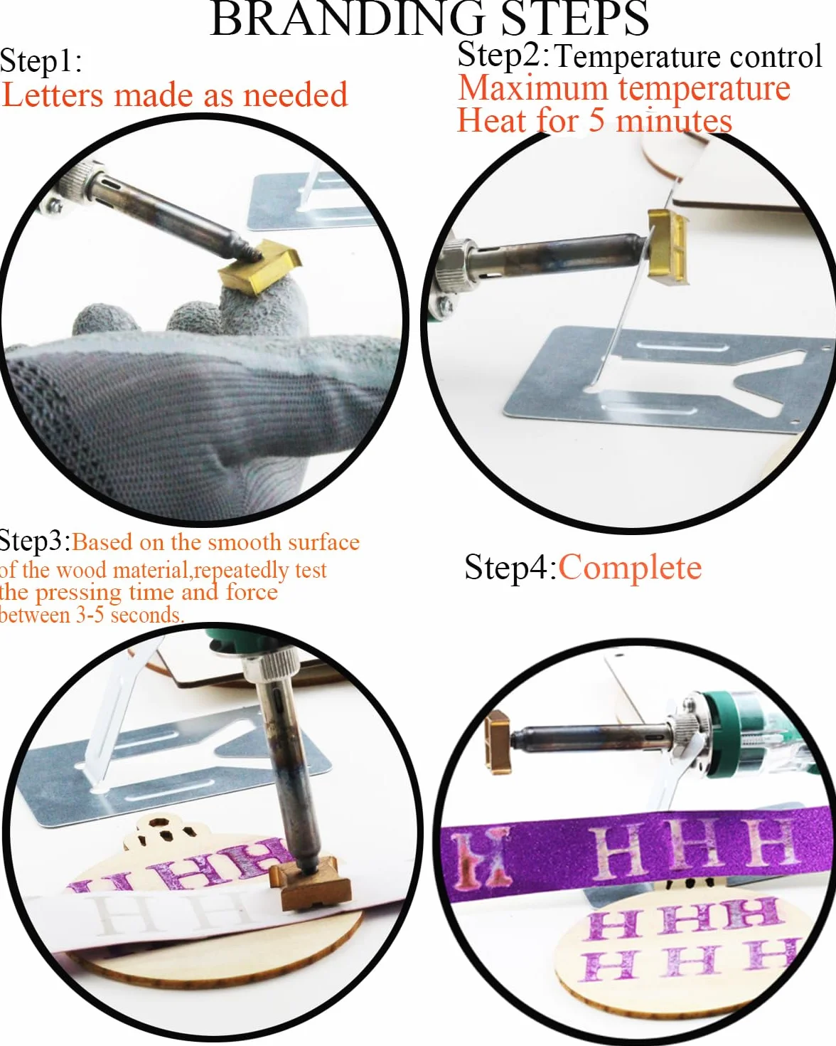 Kit di lettere per bruciare il legno, 26 pezzi, timbri in ferro per legno, pelle, cappelli, barbecue, pane, con ferro elettrico da 80 W (1,2 cm, 10 numeri colorati)