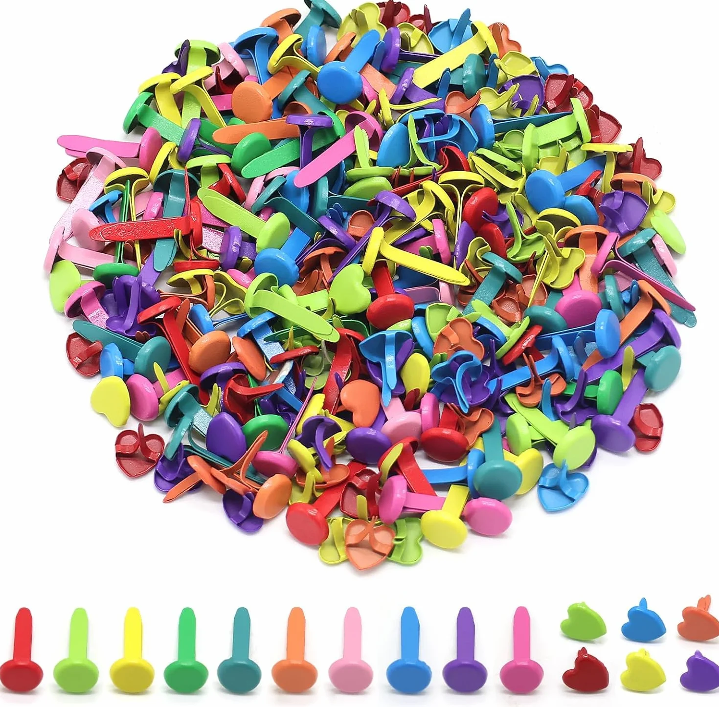 Fermacravatte Parigine Multicolore 300 Pezzi, Fermacampioni Piccoli per Scrapbooking