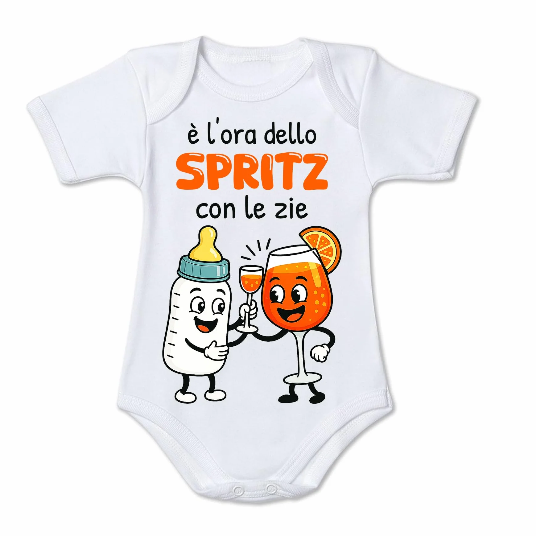 Mr. Gadgets Body neonato divertente "È l'ora della birra con gli zii" cotone 100% taglie 0-24 mesi