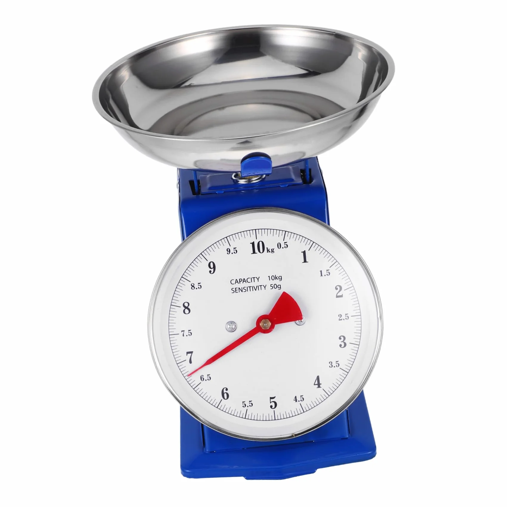 POPETPOP Bilancia Da Cucina Meccanica Per Alimenti: Bilancia Vintage in Acciaio Inossidabile Da 10 Kg Con Vassoio Staccabile Per La Cottura Al Forno E La Preparazione Dei Pasti, Display