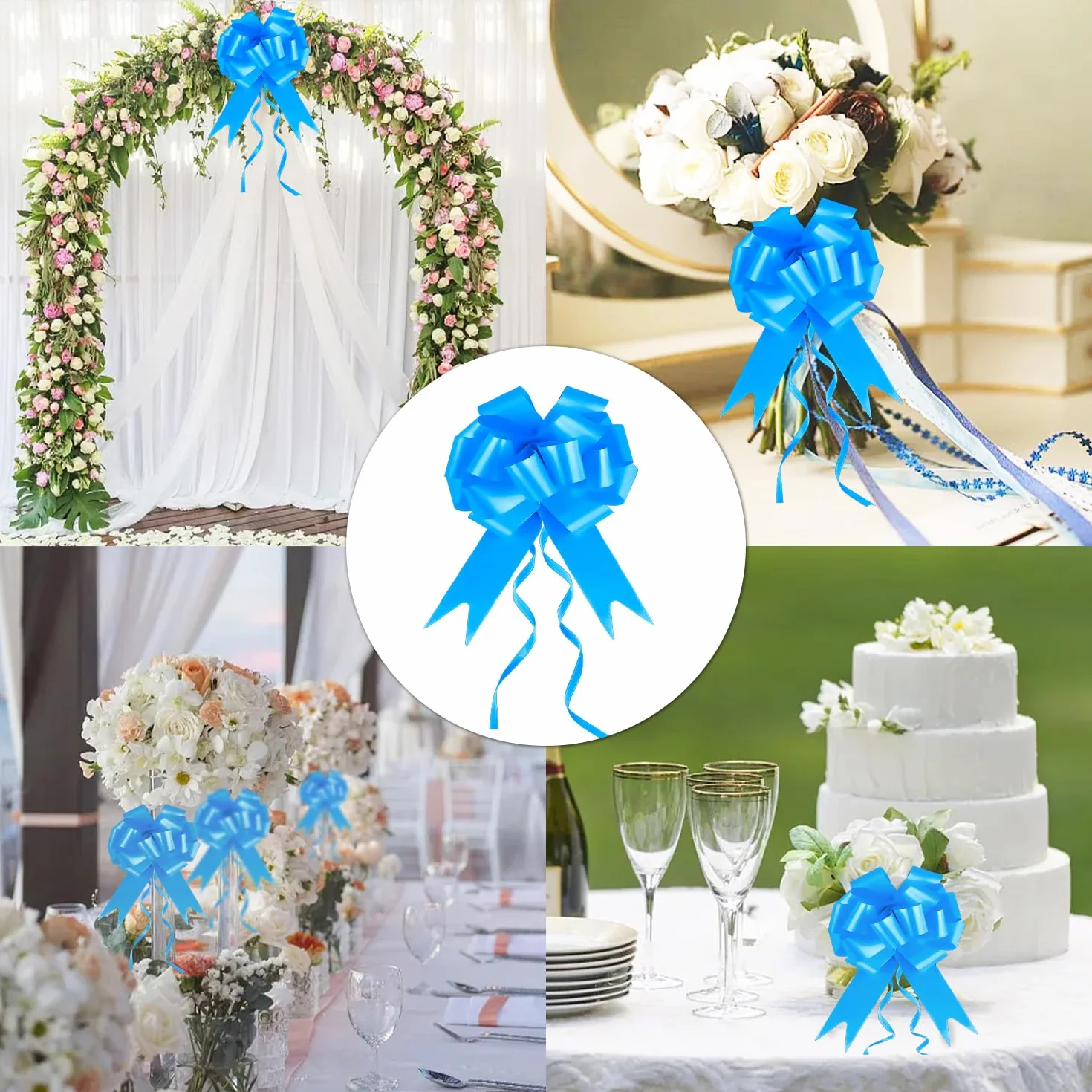 Coccarde Blu Matrimonio Auto Fiocchi 30 PCS Decorazione Feste