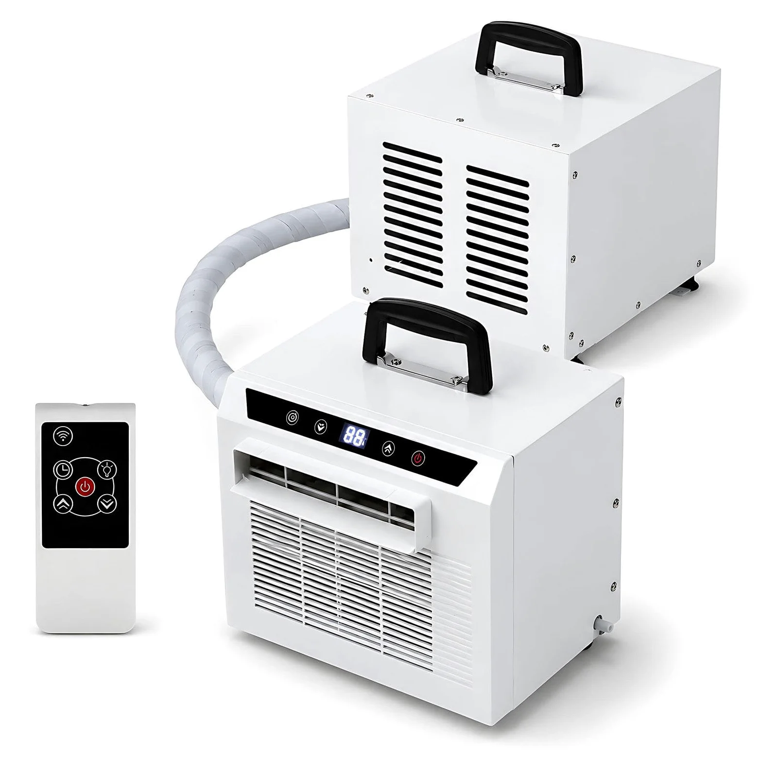 Mini Split Portatile 3000BTU – Silenzioso – Leggero 220V-1.5Metre | Doppio controllo: pannello touch sull'unità + telecomando wireless per massima comodità.