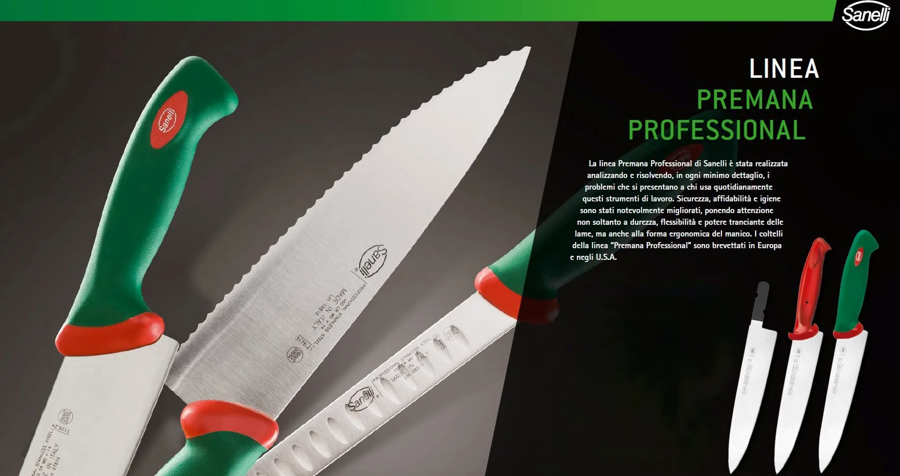 Sanelli 909604 Confezione Coltelli Chef 4 Pezzi