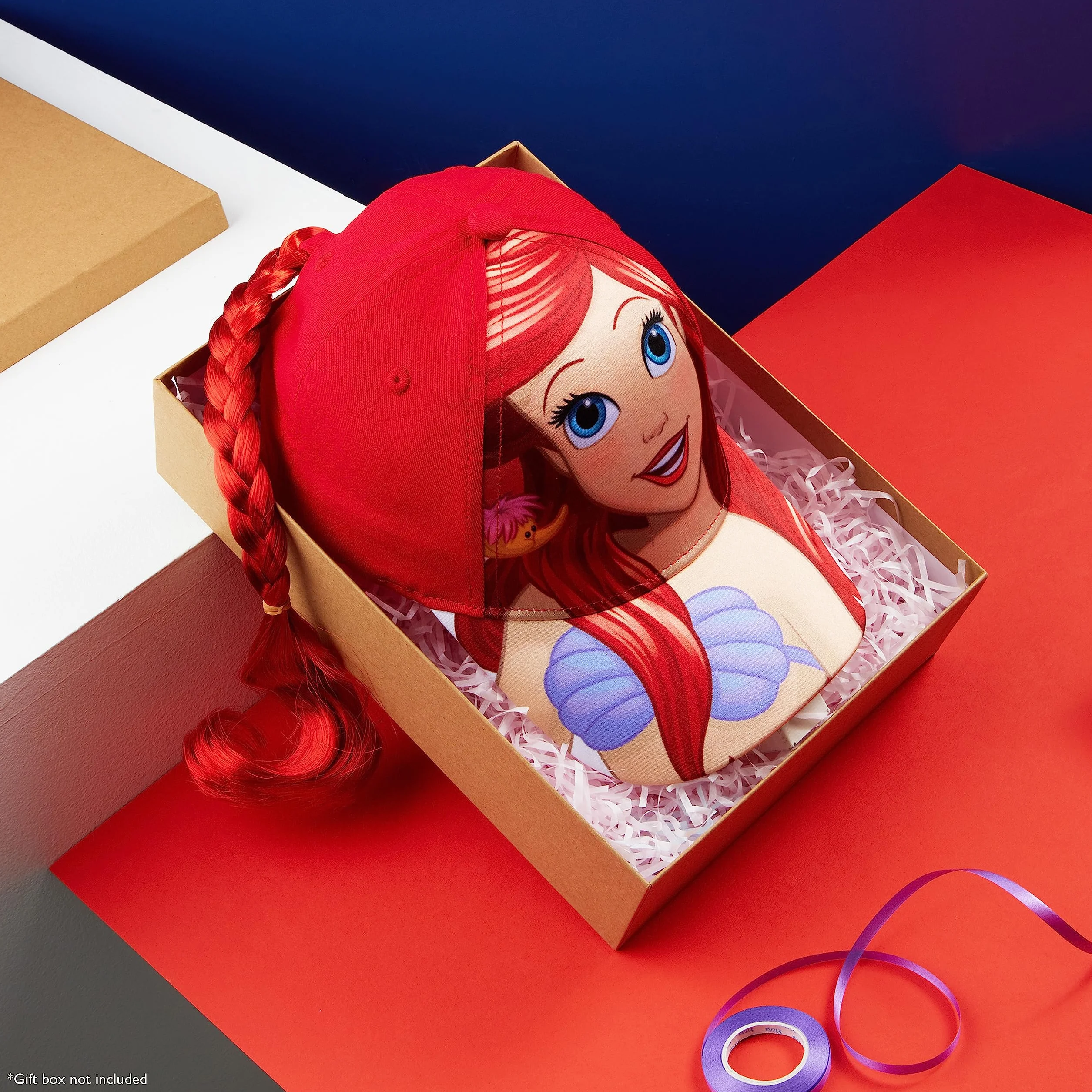 Disney Cappello Bambina Principesse Frozen La Sirenetta Treccia 3d Cappellino Regolabile