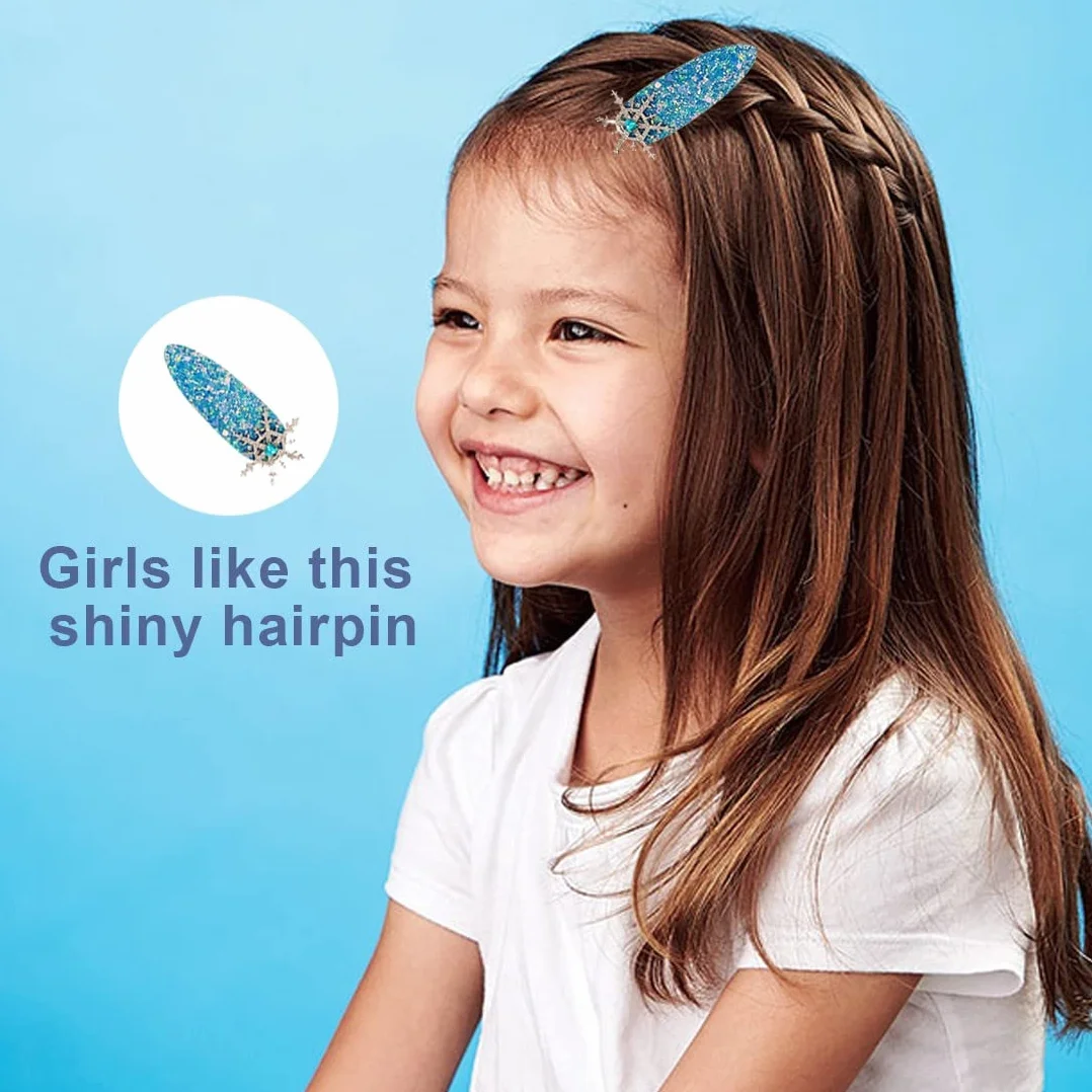 Fermagli per capelli bambini set fiocchi di neve regalo compleanno ragazze cartoni animati