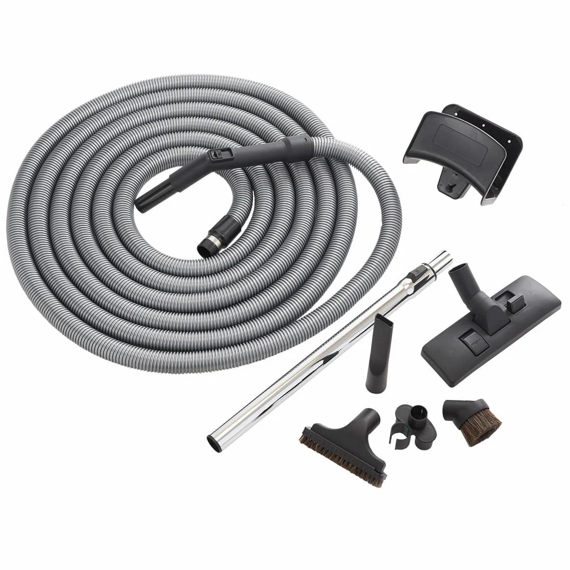 Kit di tubi per aspirapolvere centrale con accessori - Tubo senza accensione/spegnimento 9 metri - Compatibile con Aertecnica Tubò, Sistem Air, Duovac, AirBlu e altri