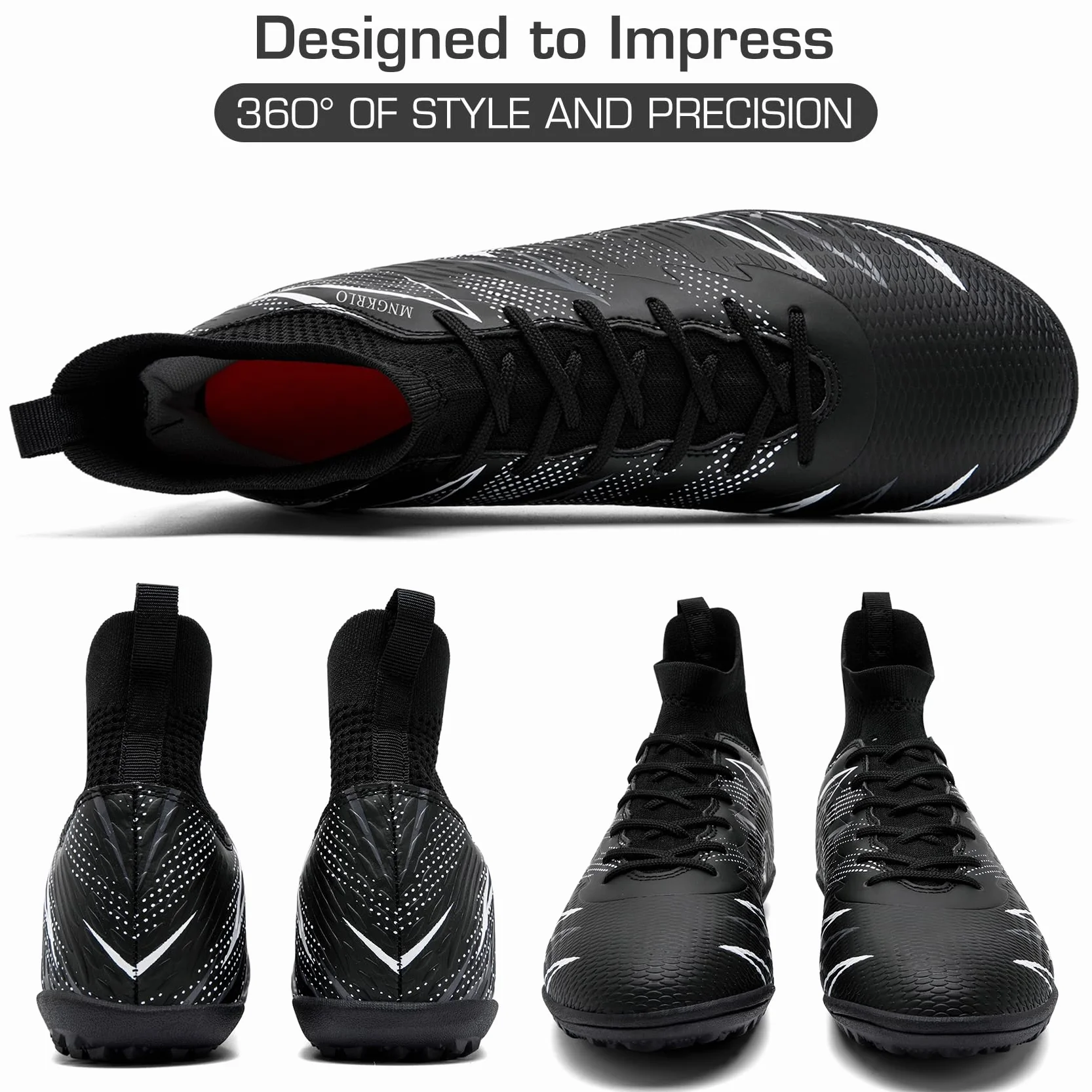 Scarpe da Calcio TF Multitacchetti per Prato Artificiale Futsal Antiscivolo High Top