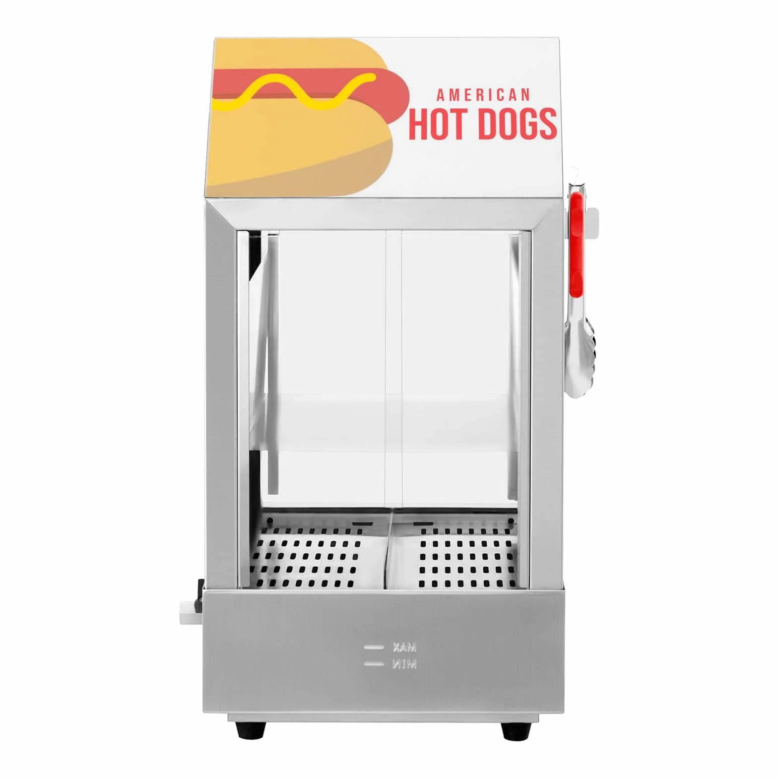 Royal Catering Macchina Per Hot Dog Cuoci Hot Dog Professionale RCHW 1000H (100 wurstel, 25 panini, 1.000 W)