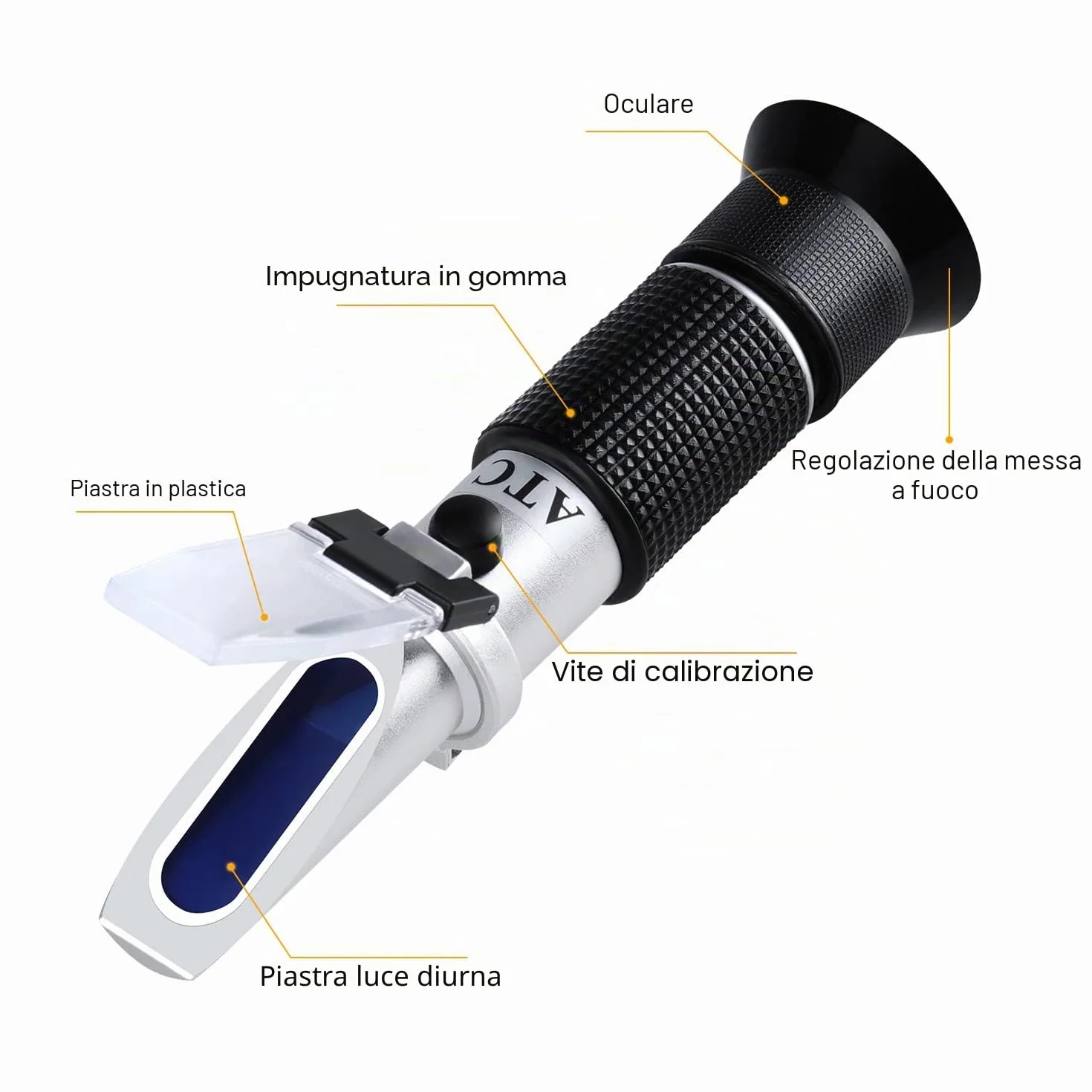 Rifrattometro antigelo 4-in-1 Tester refrigerante per controllo punto congelamento batteria auto