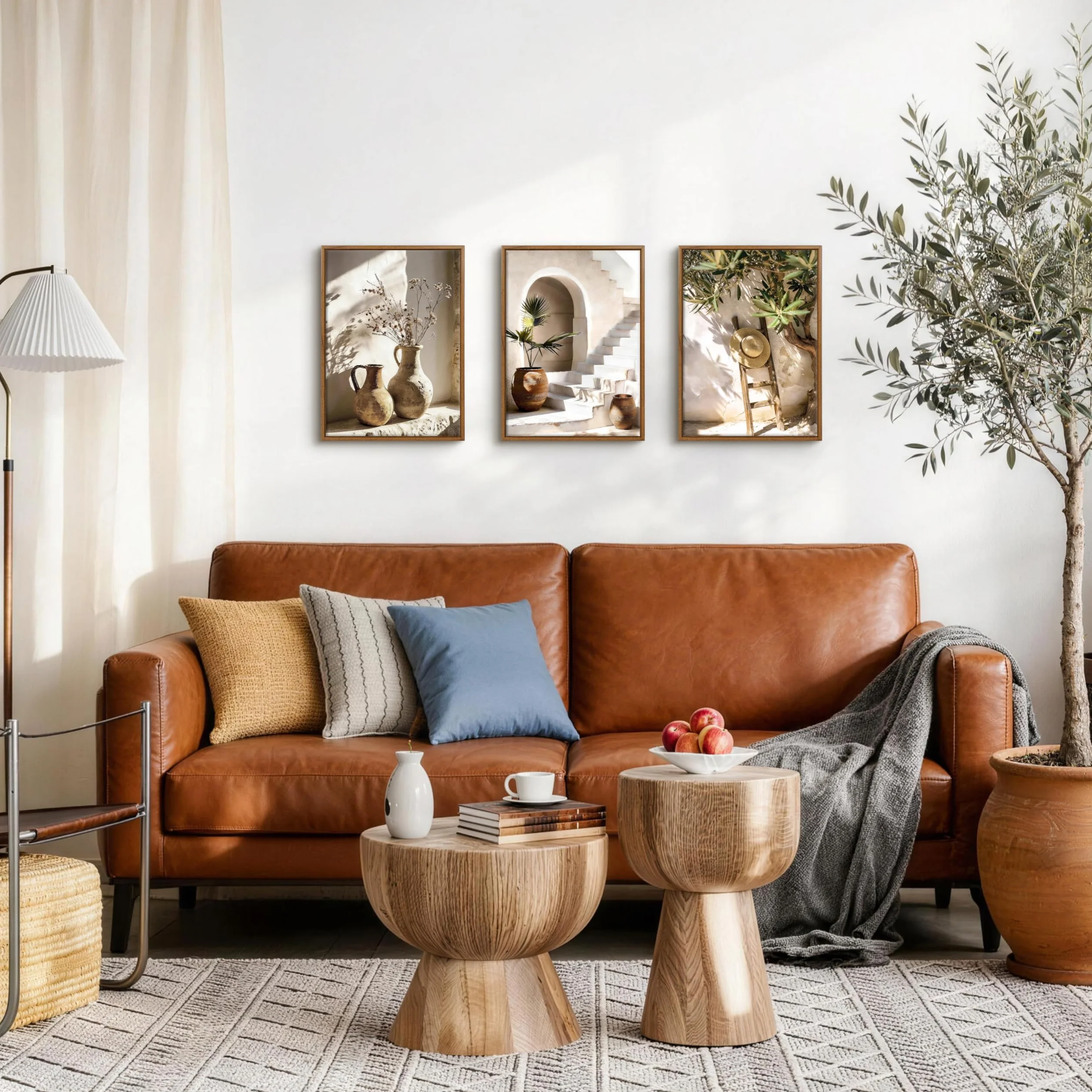 Quadri Moderni Casale Rustico Natura Morta Stampa Su Tela Con Cornice 30x40cmx3