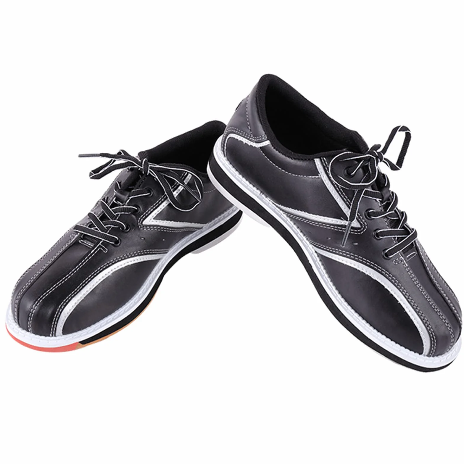 SDEQA Scarpe da Bowling Professionali in Pelle Antiscivolo Leggero Traspirante per Uomo