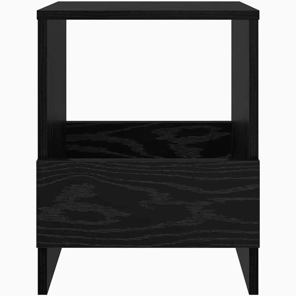 Scaffale portariviste nero effetto quercia in legno, 35 x 30 x 45 cm, con portariviste e cestino per giornali, per soggiorno, ufficio, angolo lettura, in piedi per riporre e organizzare