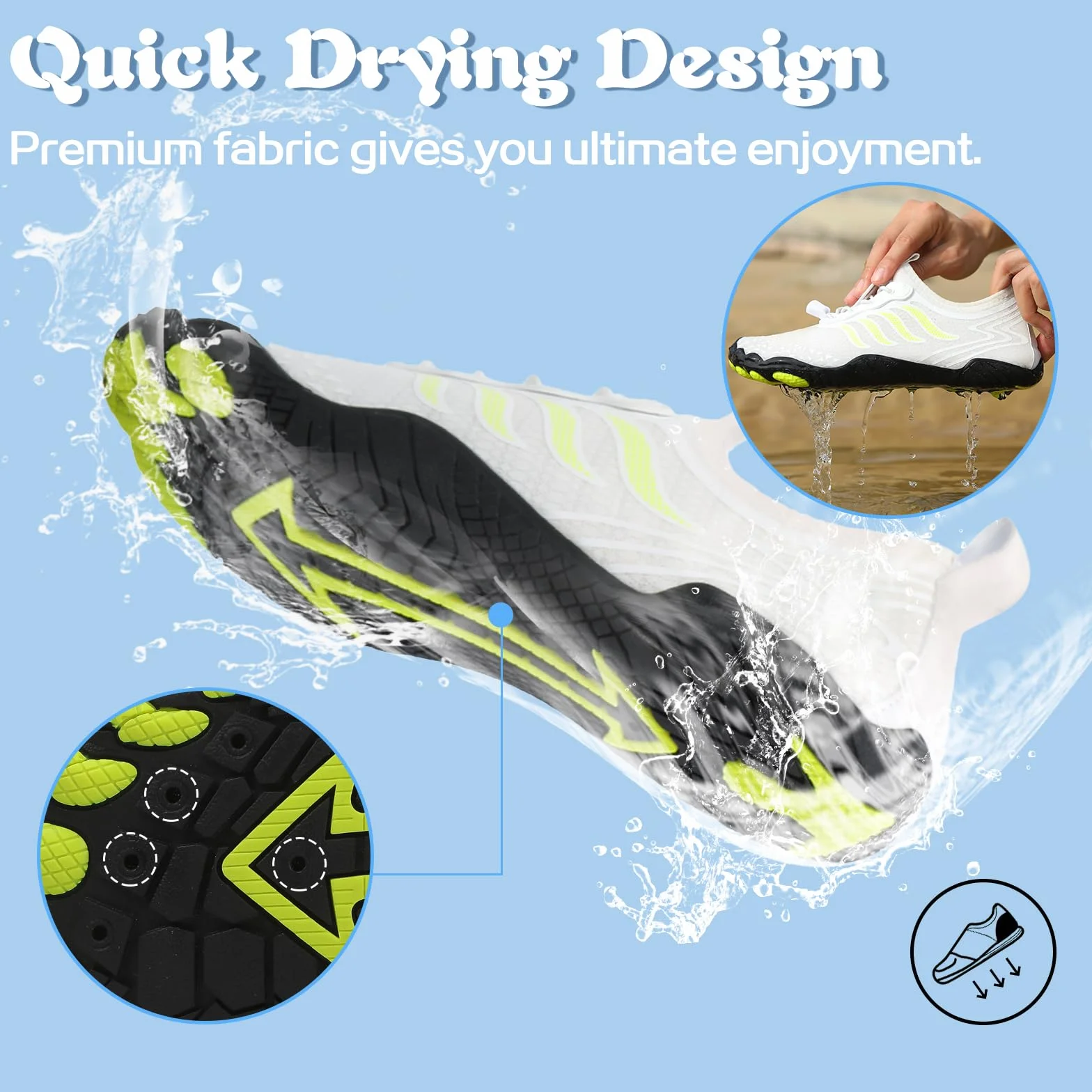 Scarpe da Acqua Uomo Donna Suola Spessa Scarpe da Spiaggia Sport Acquatici Piscina