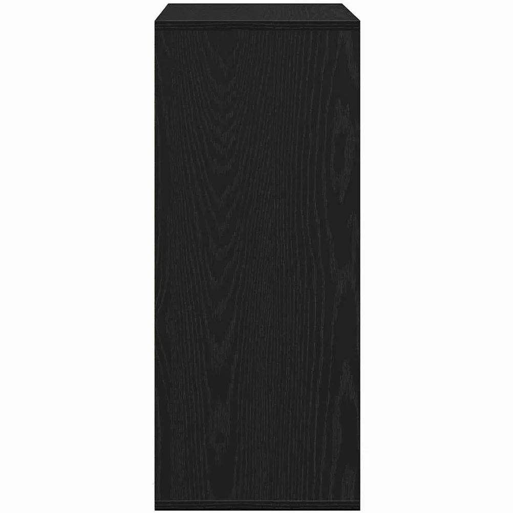 Libreria nera in legno 60 x 30 x 71,5 cm, autoportante, salvaspazio, come divisorio per libri, raccoglitori, decorazione in soggiorno o ufficio